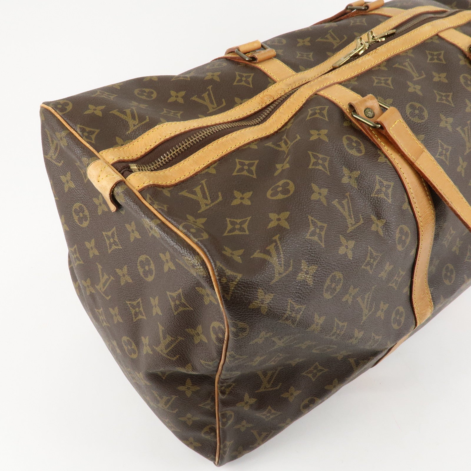 Louis Vuitton Monogram Sac Souple 55 Boston Bag Brown M41622 Used