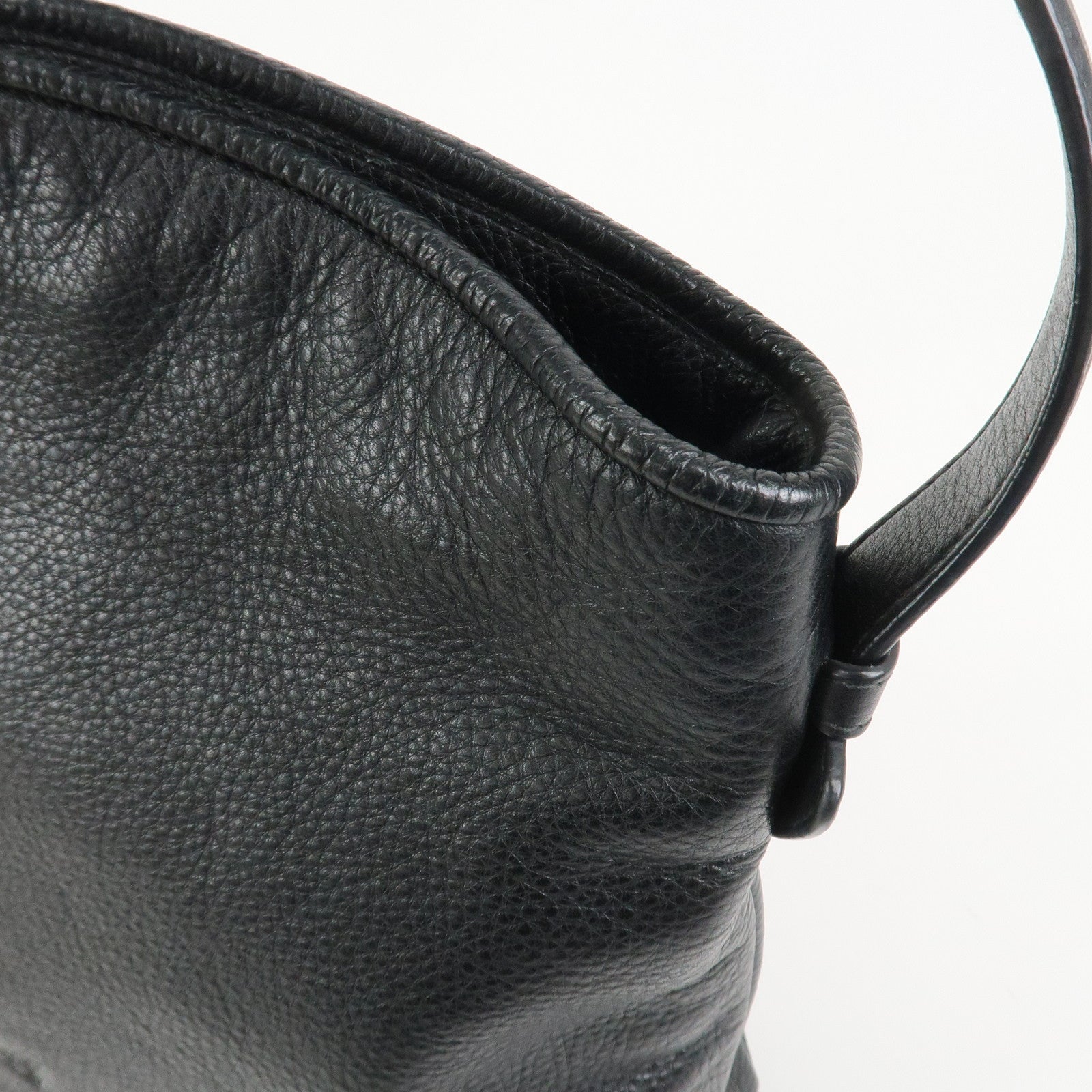 LOEWE Heritage Calf Leather Shoulder Bag Crossbody Bag Black