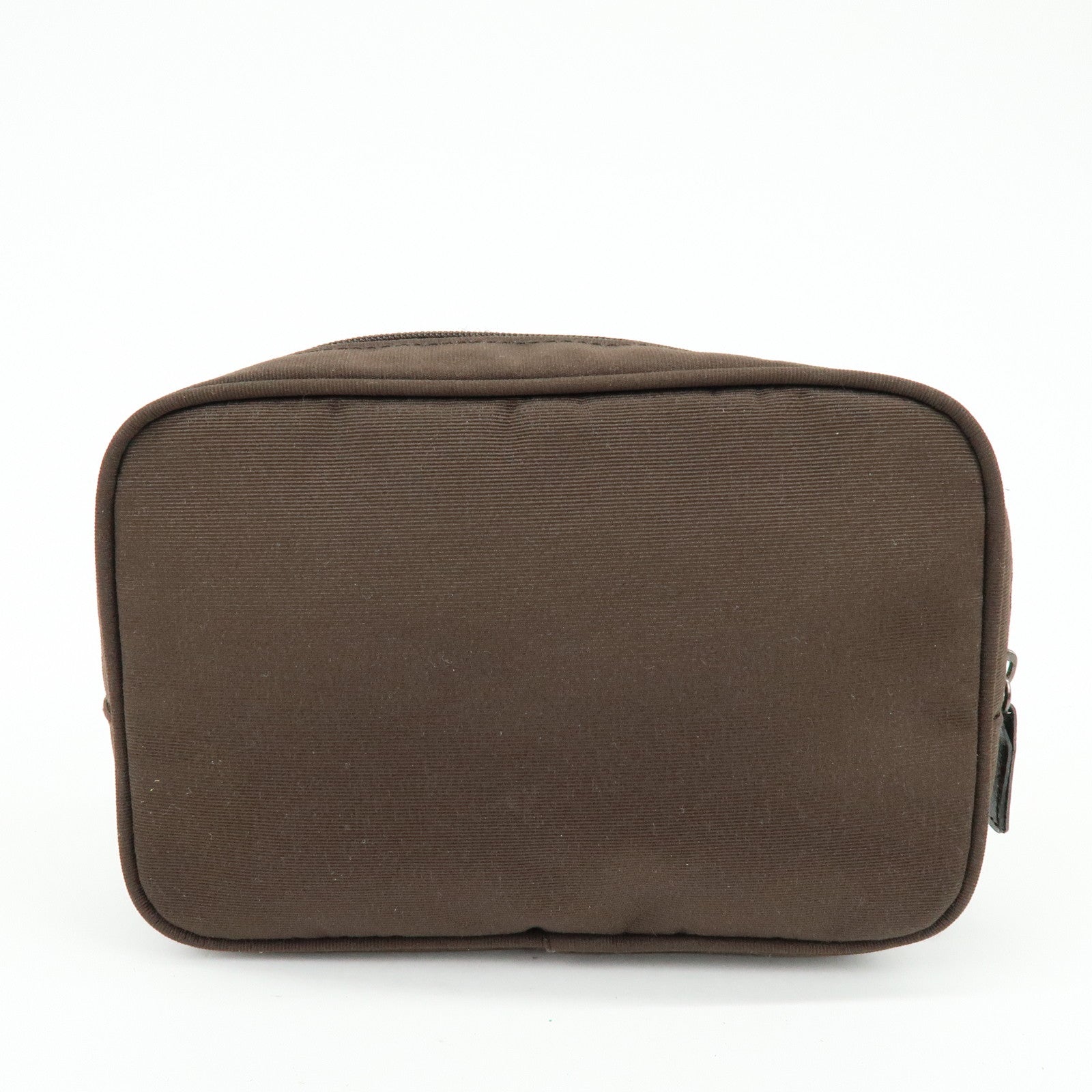 BURBERRY Nova Plaid Set of 2 Canvas Pouch Cosmetic Case Brown Gold