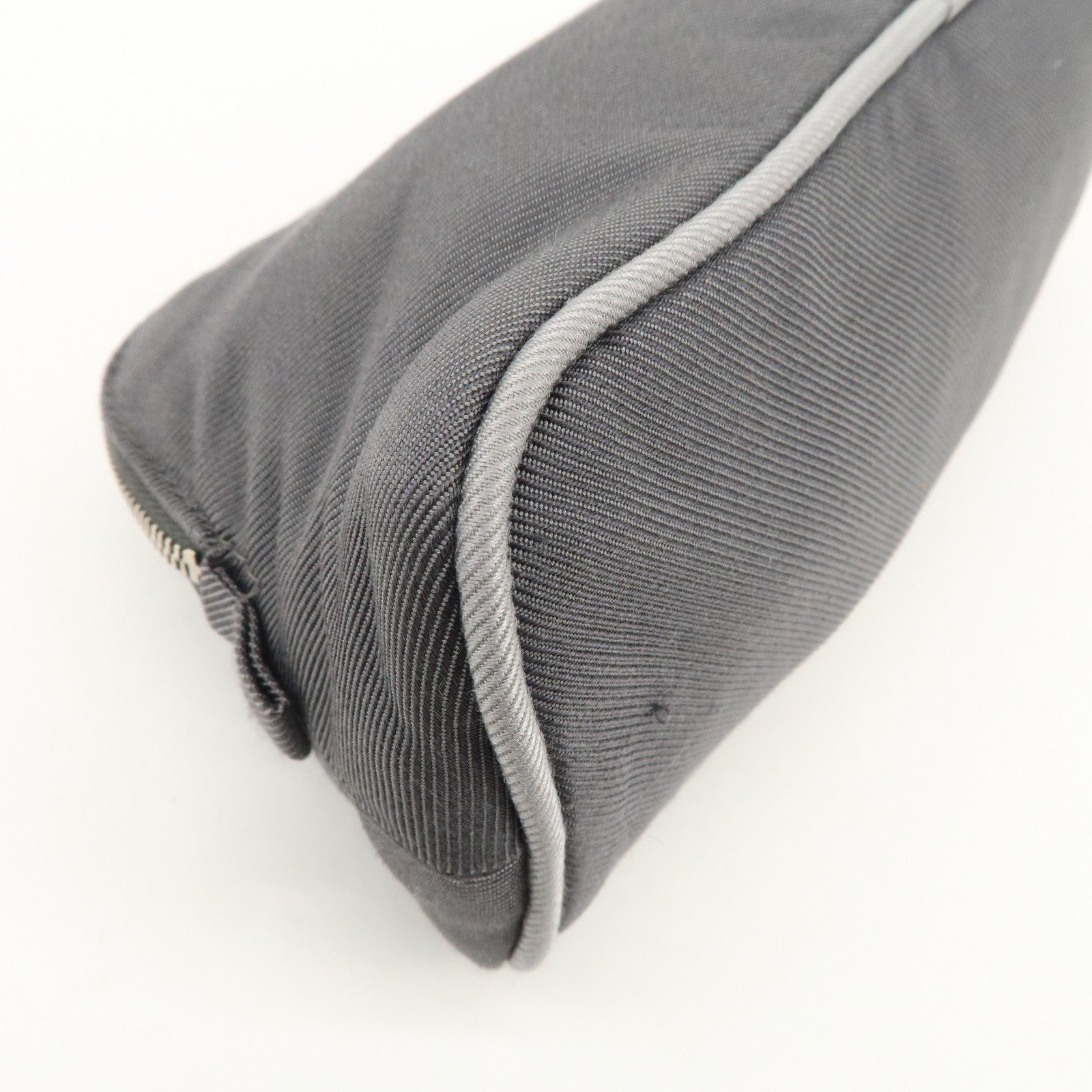 HERMES Bolide Vice Versa PM Cotton Silk Pouch Acier