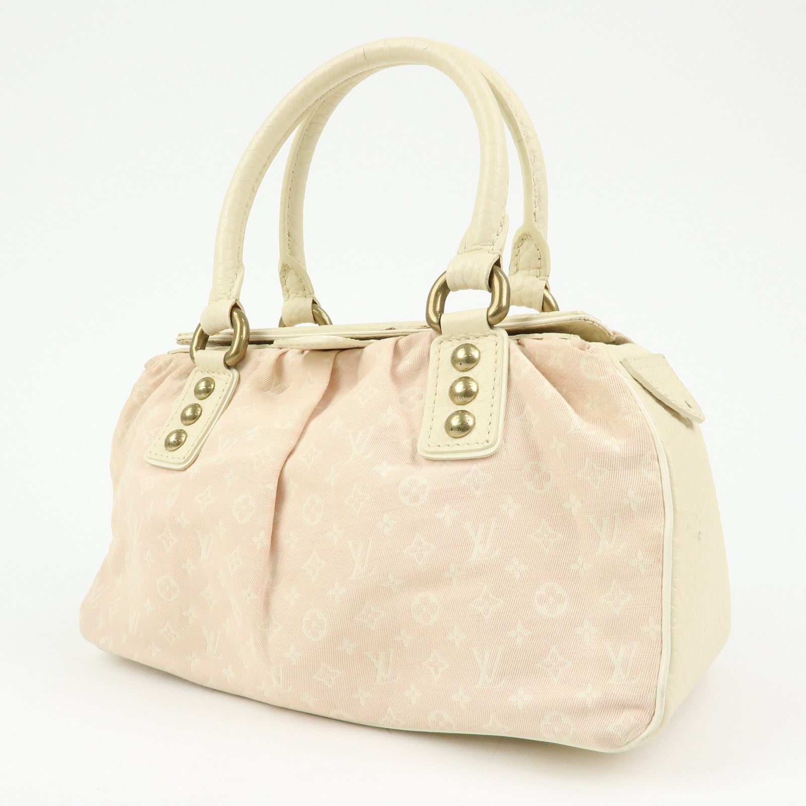 Louis Vuitton Monogram Mini Lin Trapeze PM Canvas Hand Bag M40062