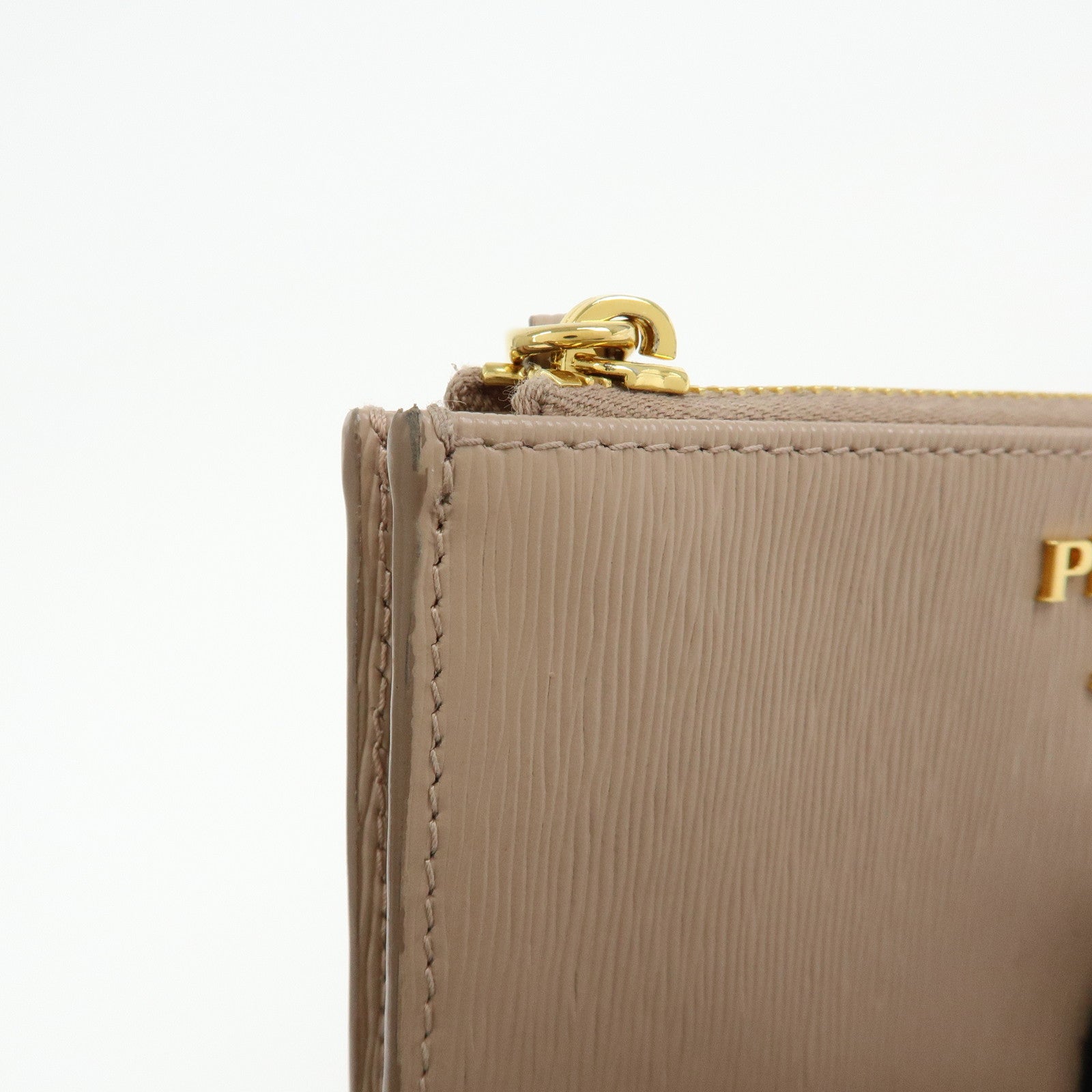 PRADA Leather Fragment Case Card Case Card Holder Pink 57884