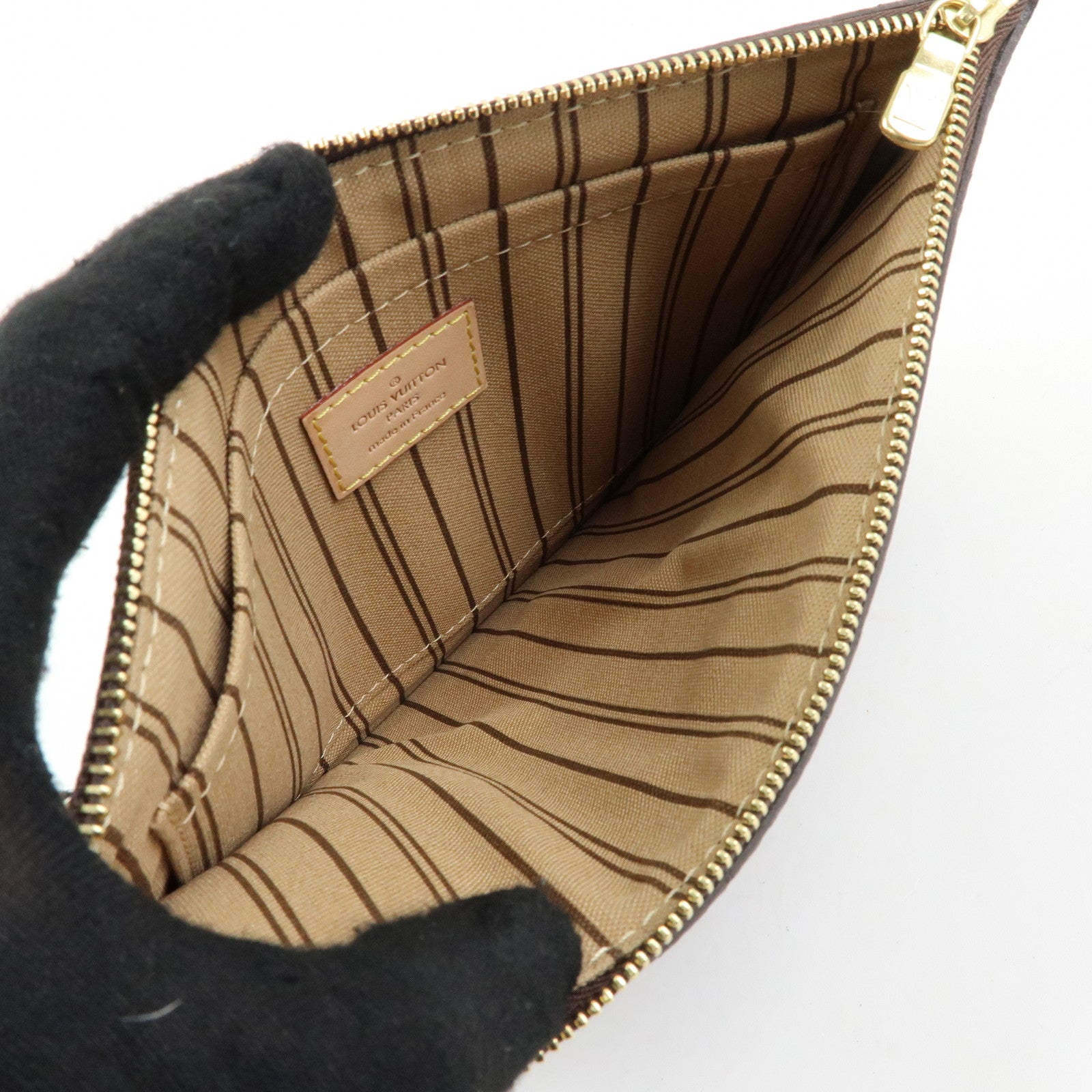 Louis Vuitton Monogram Pouch for Neverfull MM Tote Bag Brown