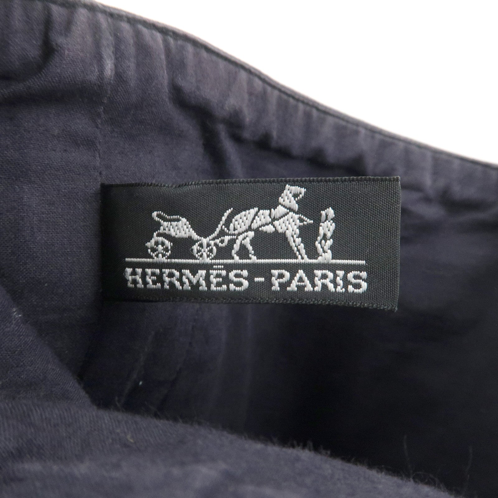 HERMES Amedaba PM Canvas Leather Tote Bag Hand Bag Black