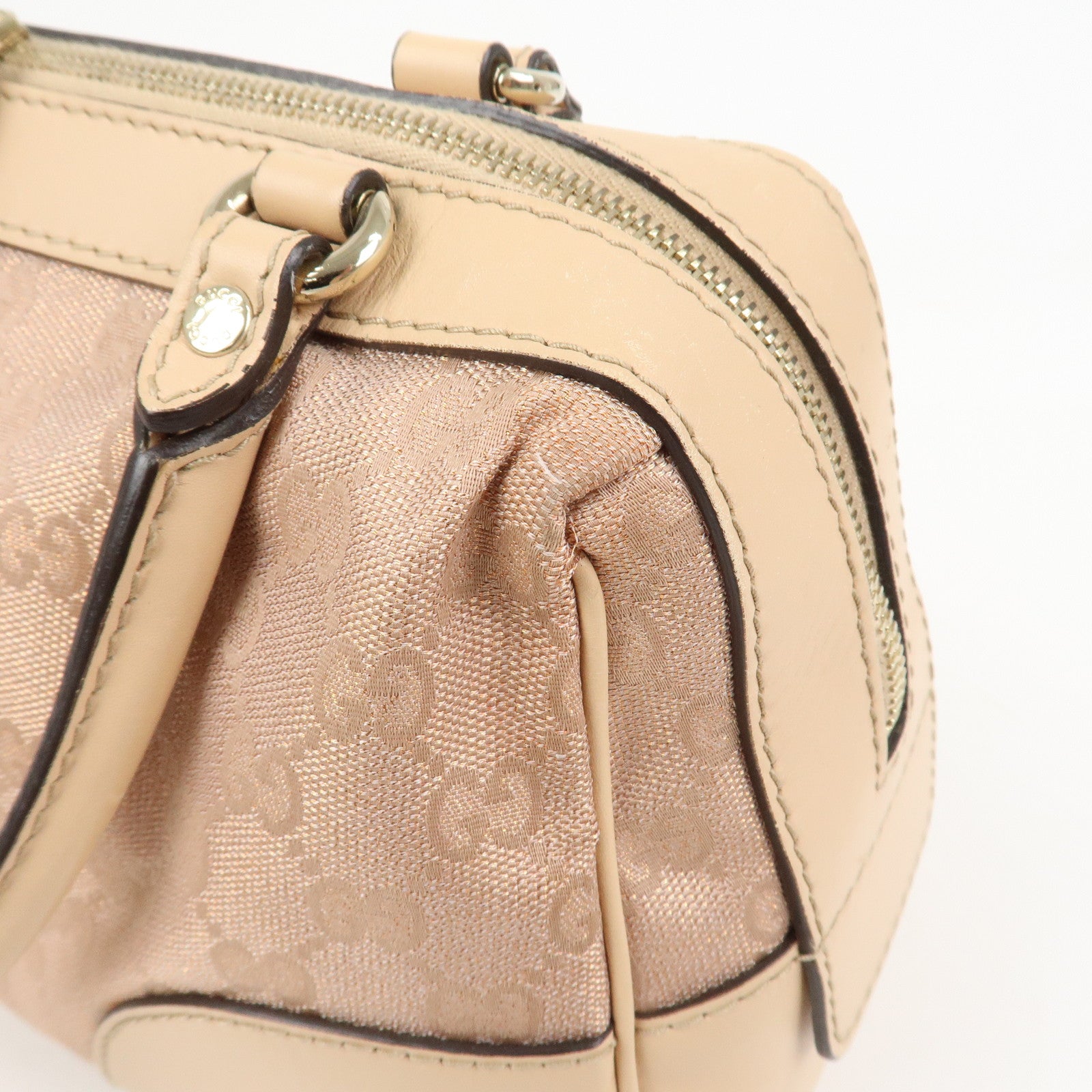 GUCCI Lovely Heart GG Monogram Canvas Mini Boston Bag 257067