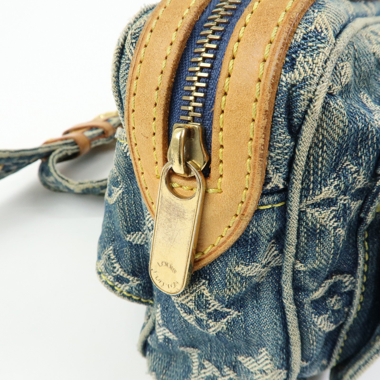 Louis Vuitton Monogram Denim Bum Bag Waist Bag Blue M95347