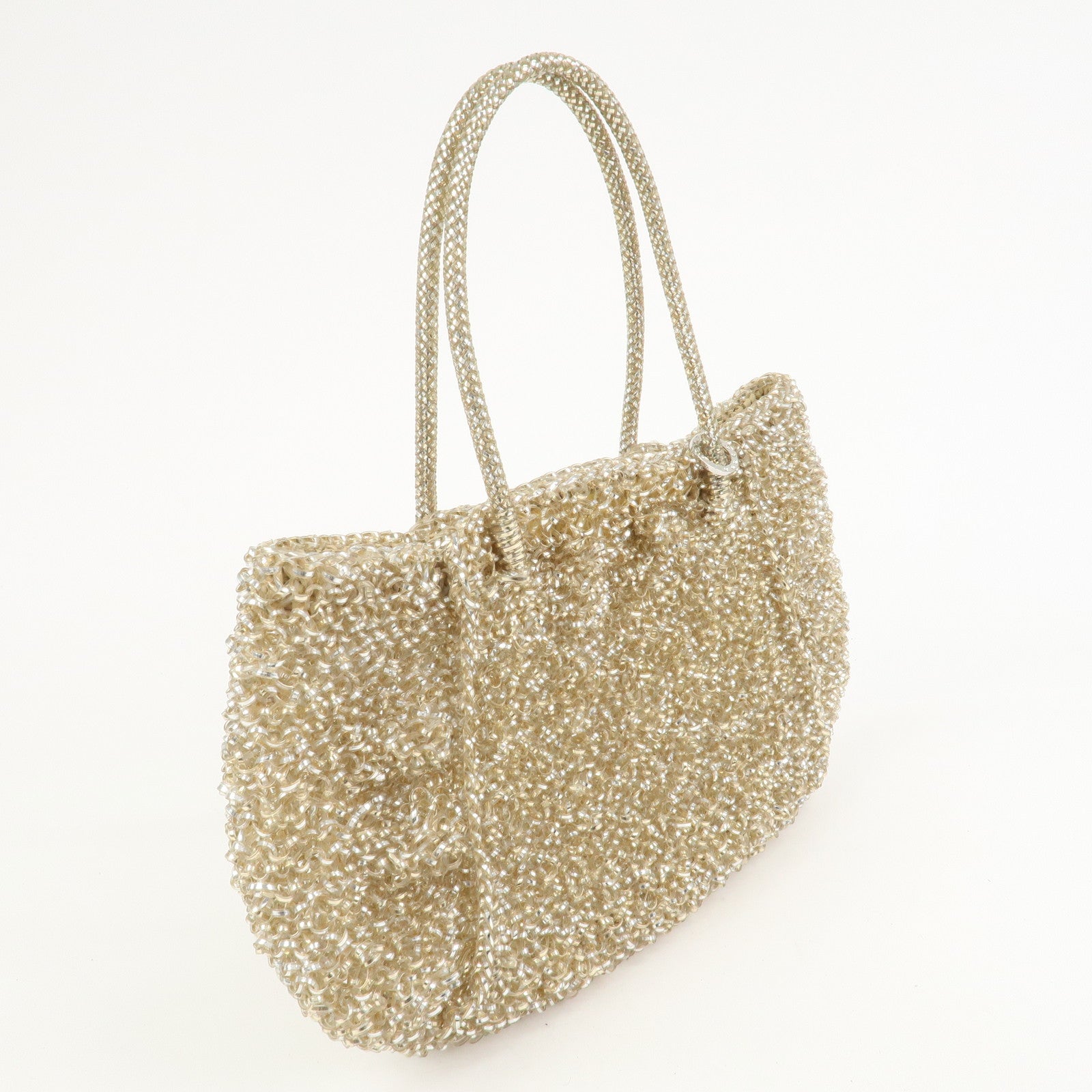 ANTEPRIMA Wire Bag PVC Hand Bag Shoulder Bag Gold