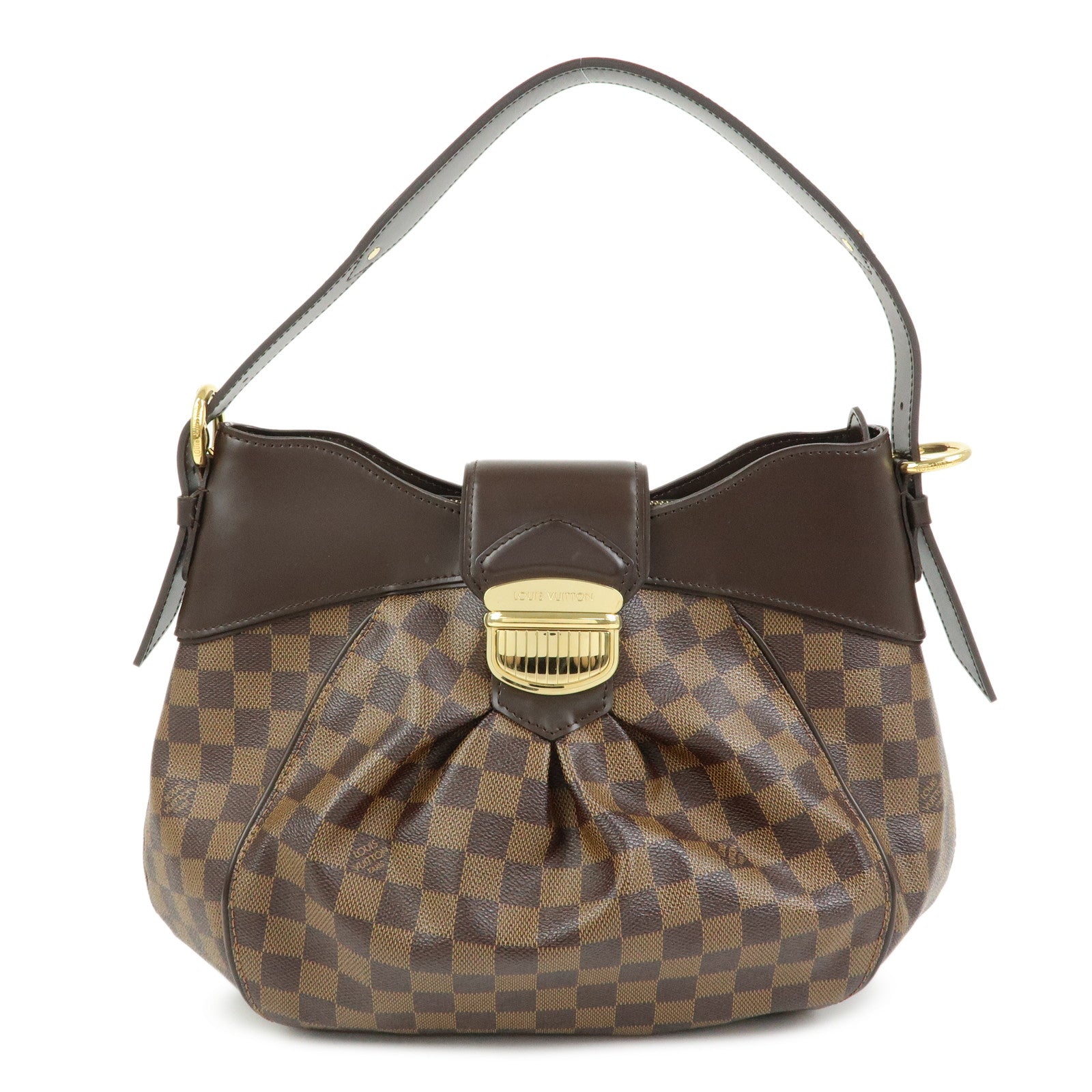Louis Vuitton Damier Ebene Sistina GM Shoulder Bag Brown N41540