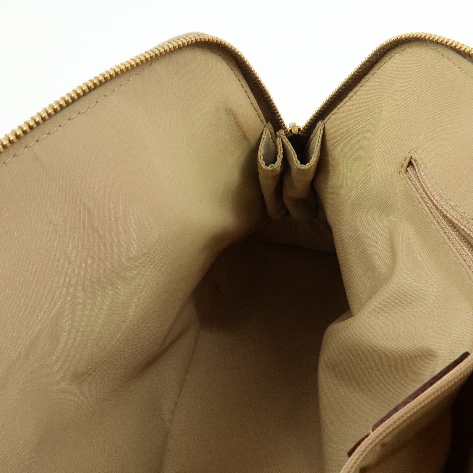 Christian Dior Trotter Street Chic Canvas Leather Hand Bag Camel