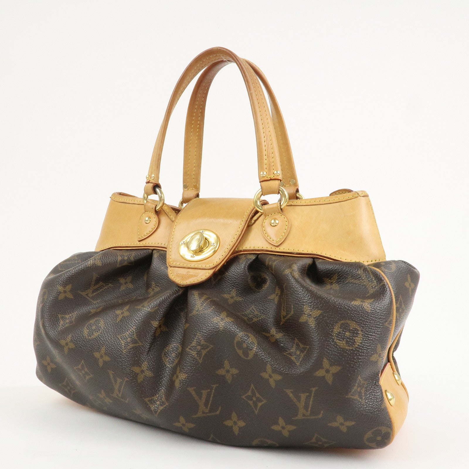 Louis Vuitton Monogram Poesie PM Hand Bag Brown M45715