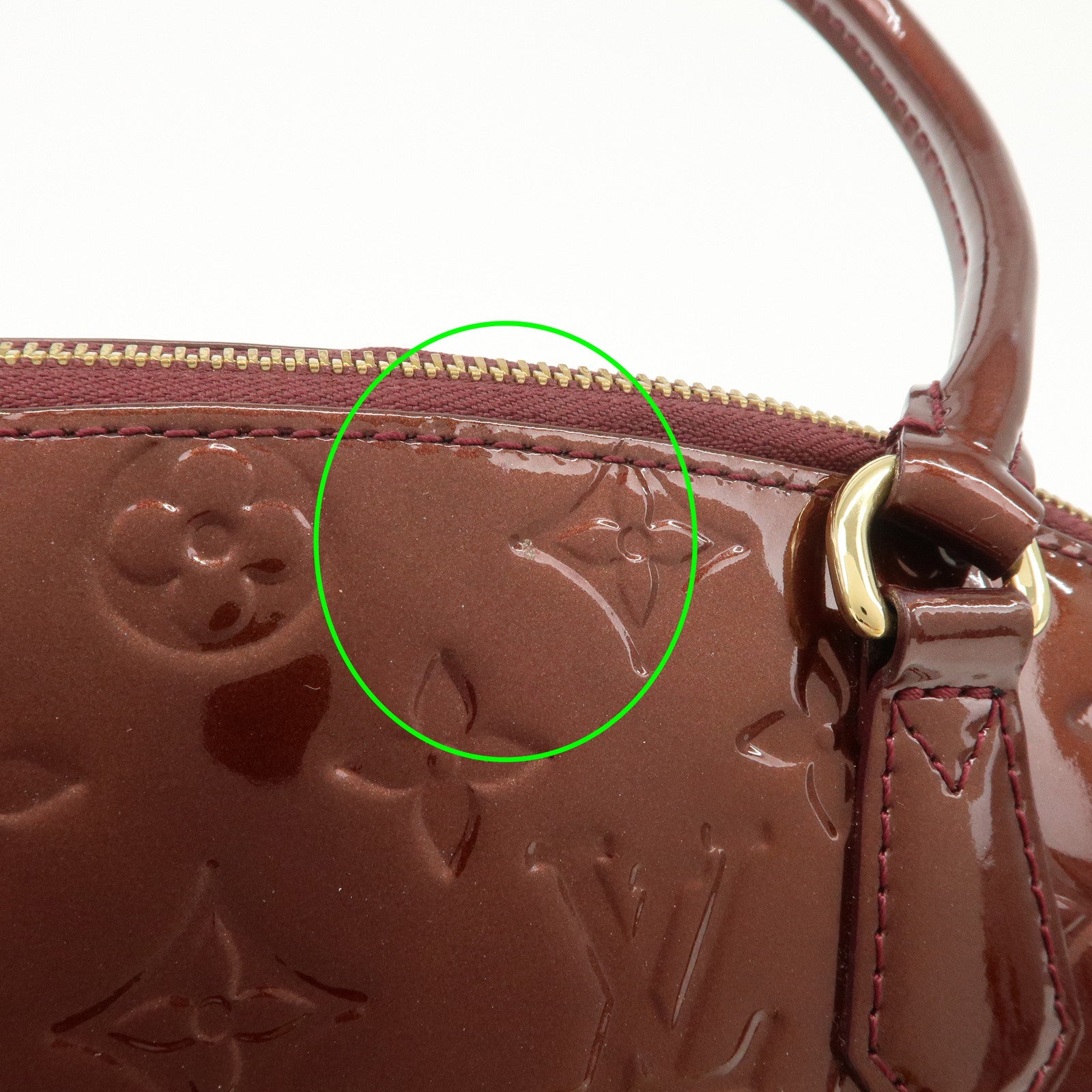 Louis Vuitton Monogram Vernis Sherwood PM Rouge Forvist M91492 Used