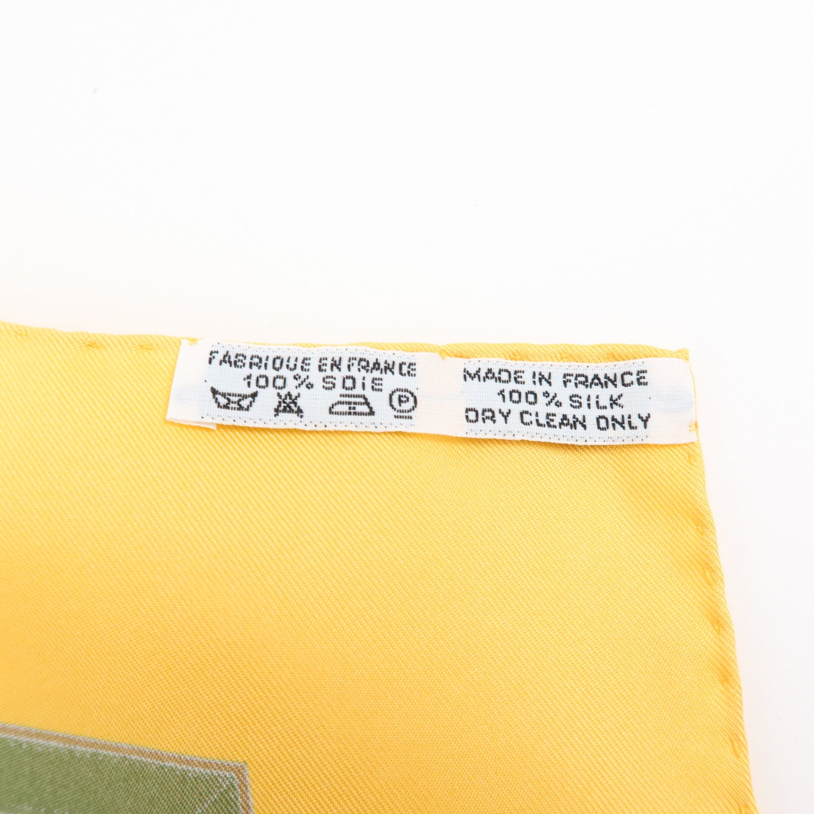 HERMES Carre 90 Silk 100% Scarf GRANDE TENUE Yellow Brown Green