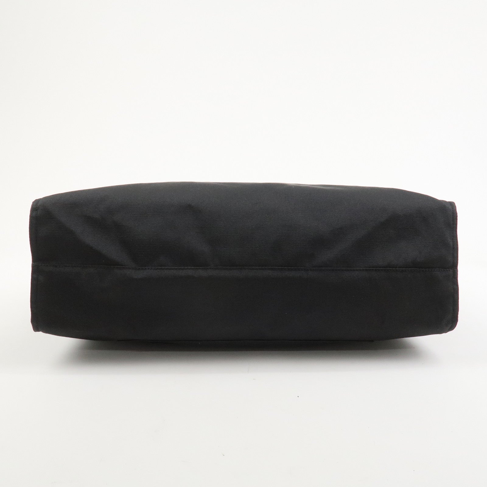 FENDI Nylon Leather Tote Bag Boston Bag Black 26680