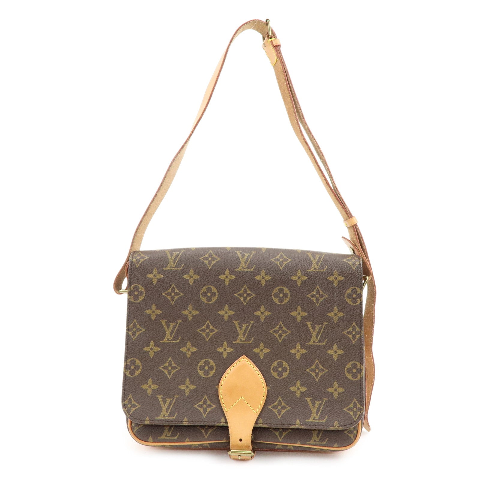 Louis Vuitton Monogram Cartouchiere GM Shoulder Bag Brown M51252