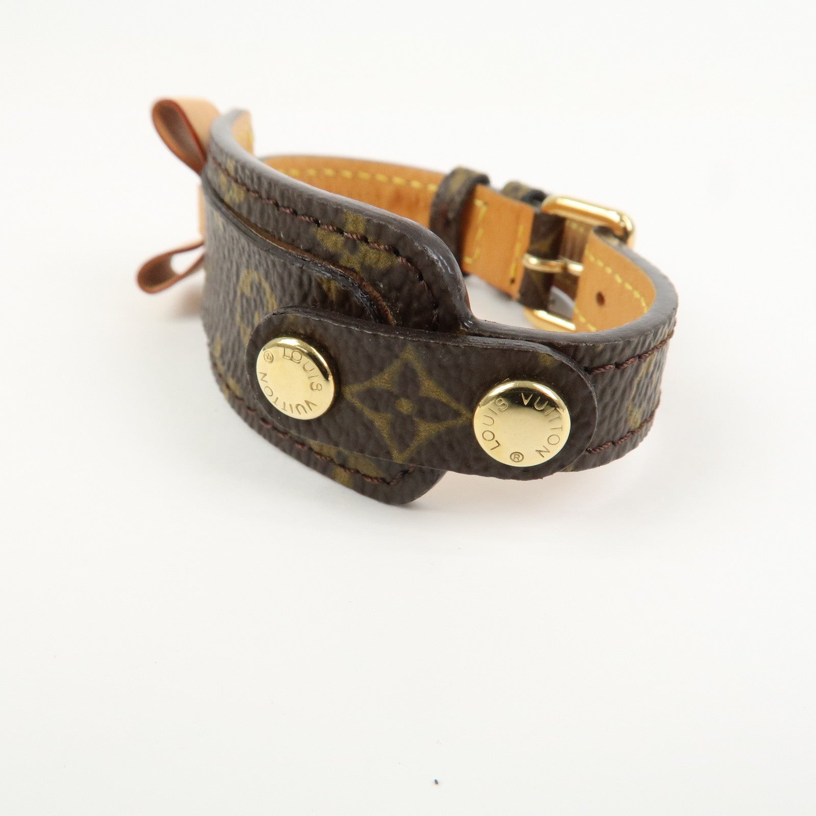Louis Vuitton Monogram Porte Address Bracelet Brown M92577