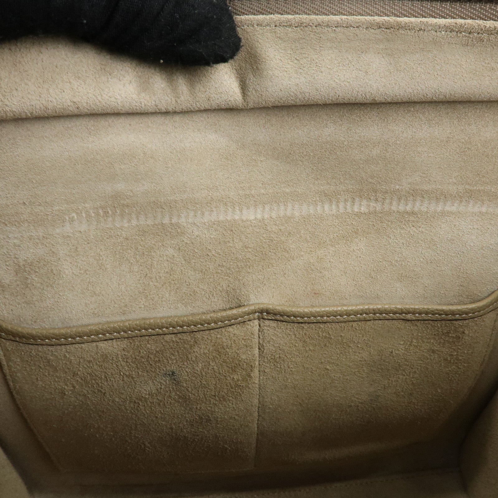 CELINE Luggage Calf Leather Tote Bag Hand Bag Beige