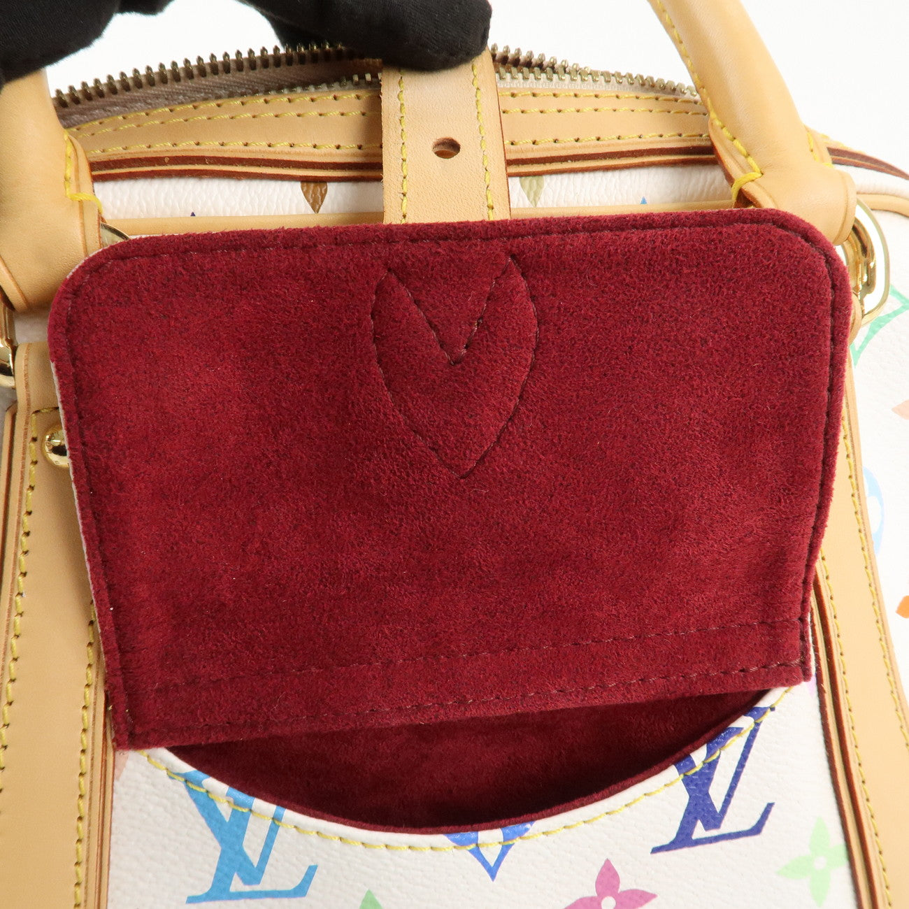 Louis Vuitton Monogram Multicolor Priscilla Hand Bag Blanc M40096