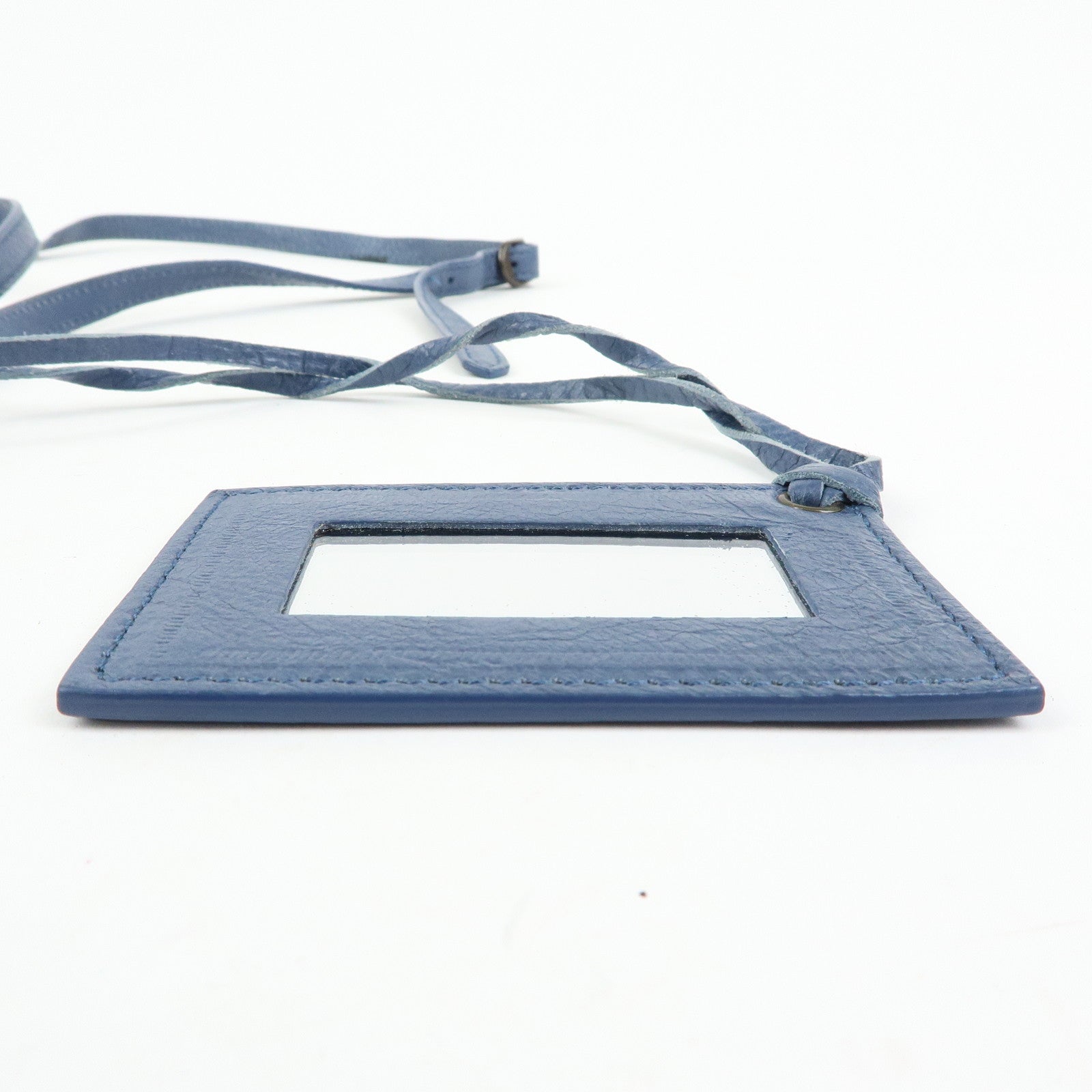 BALENCIAGA Classic Envelope Leather 2Way Shoulder Bag Blue 319376