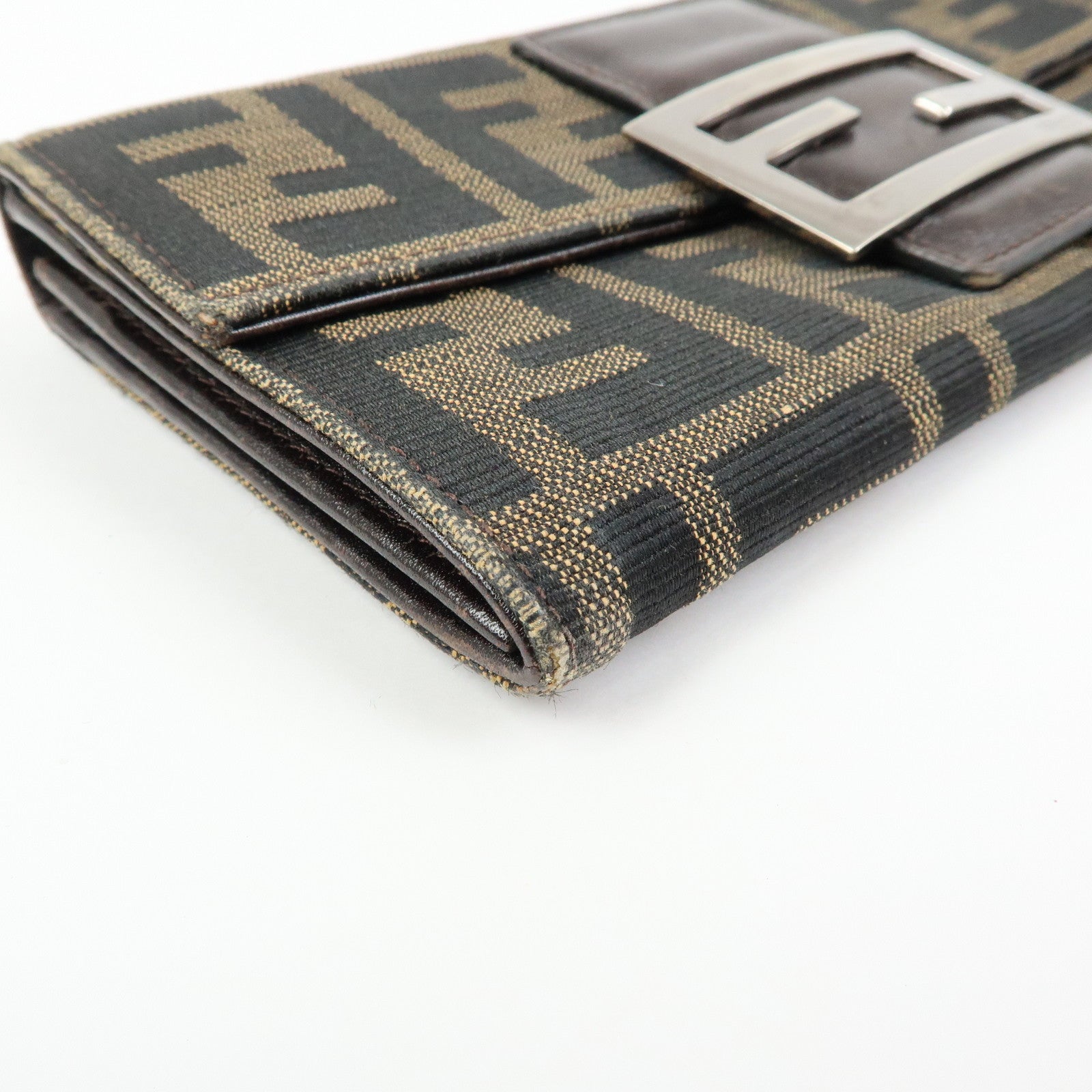 FENDI F IS FENDI Set of 2 Zucca Leather Canvas Wallet 8M0387 8M0021
