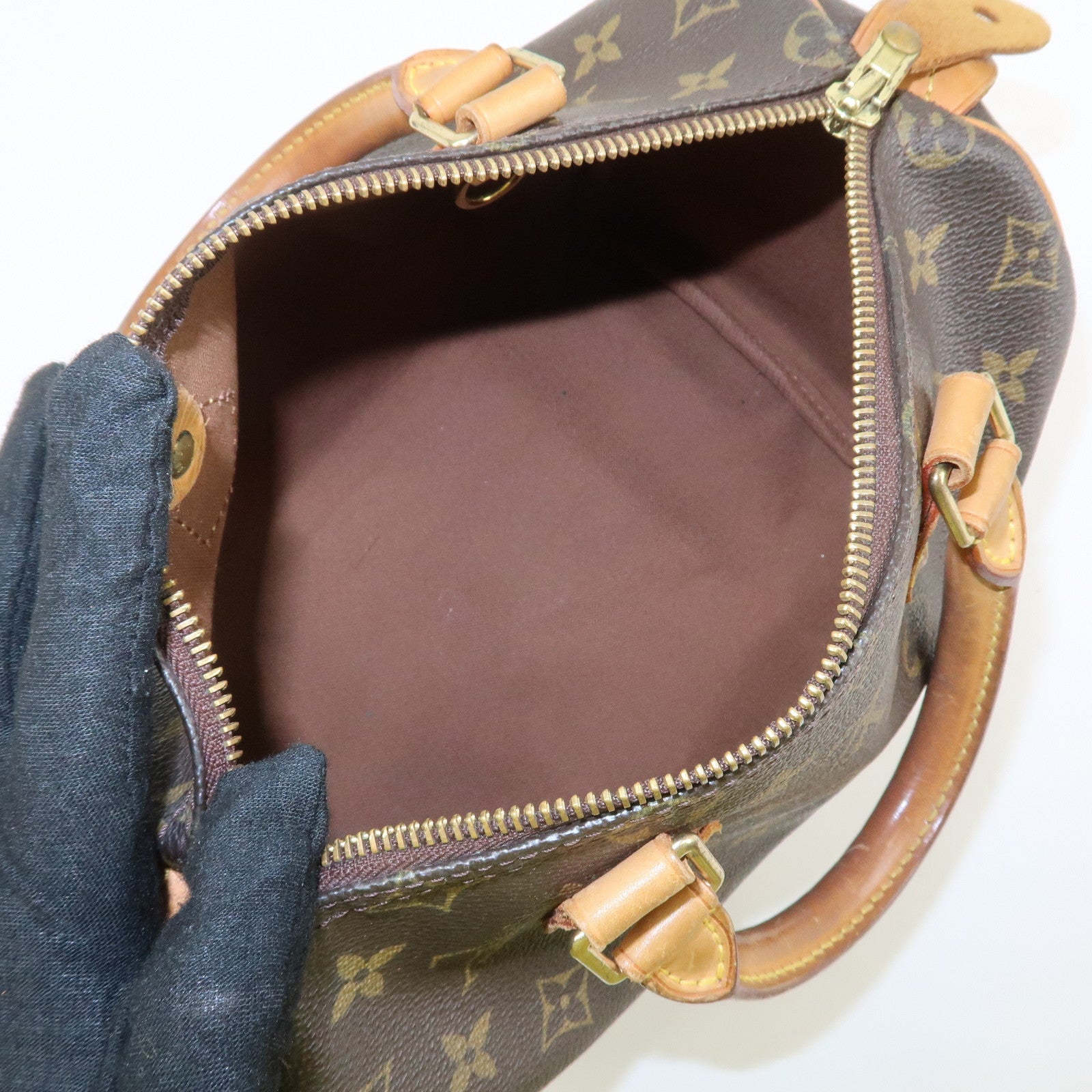 Louis Vuitton Monogram Speedy 25 Boston Bag Hand Bag Brown M41528