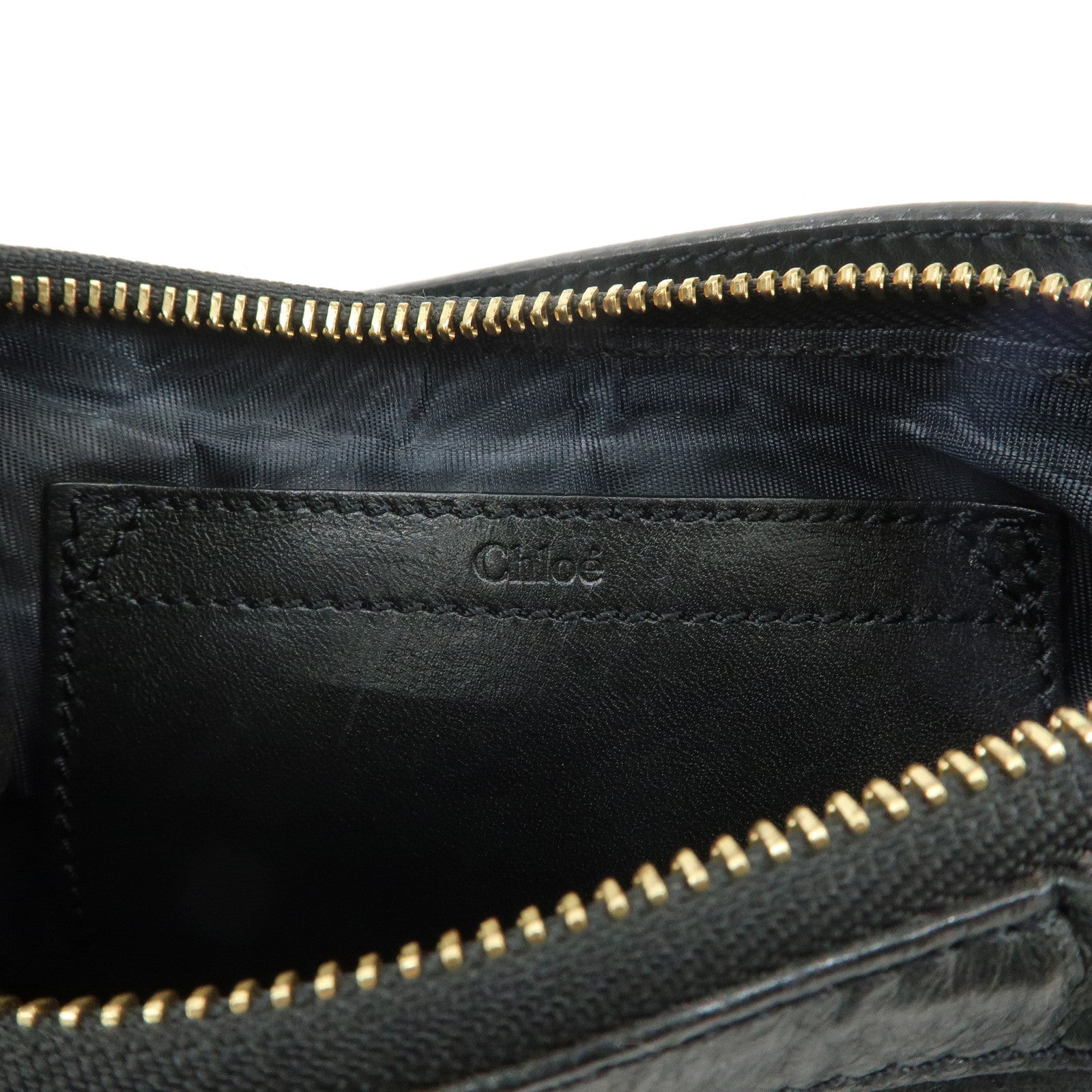 Chloe Victoria Leather 2Way Bag Hand Bag Shoulder Bag Black