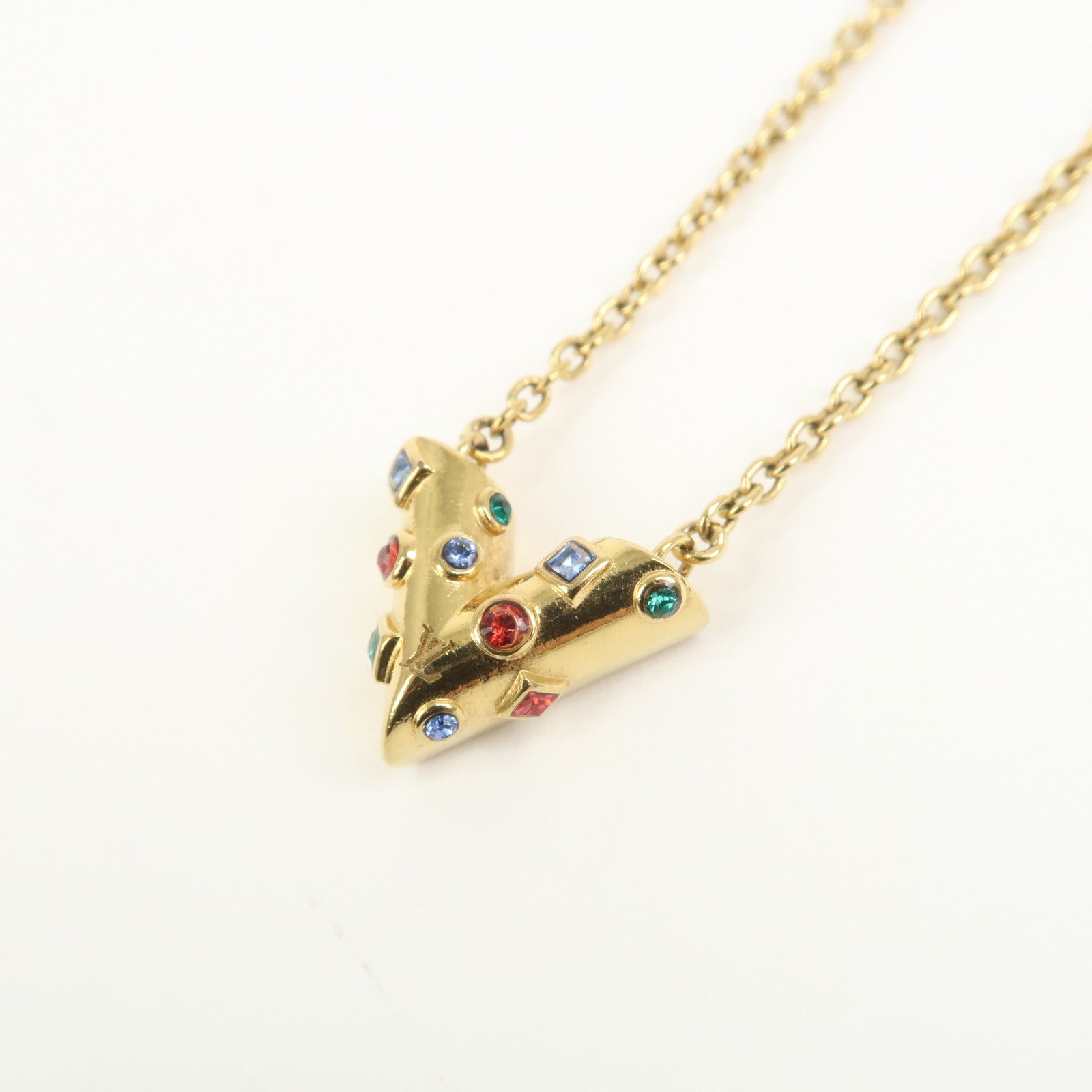 Louis Vuitton Collier Essential V Planet Rhinestone Necklace M68920