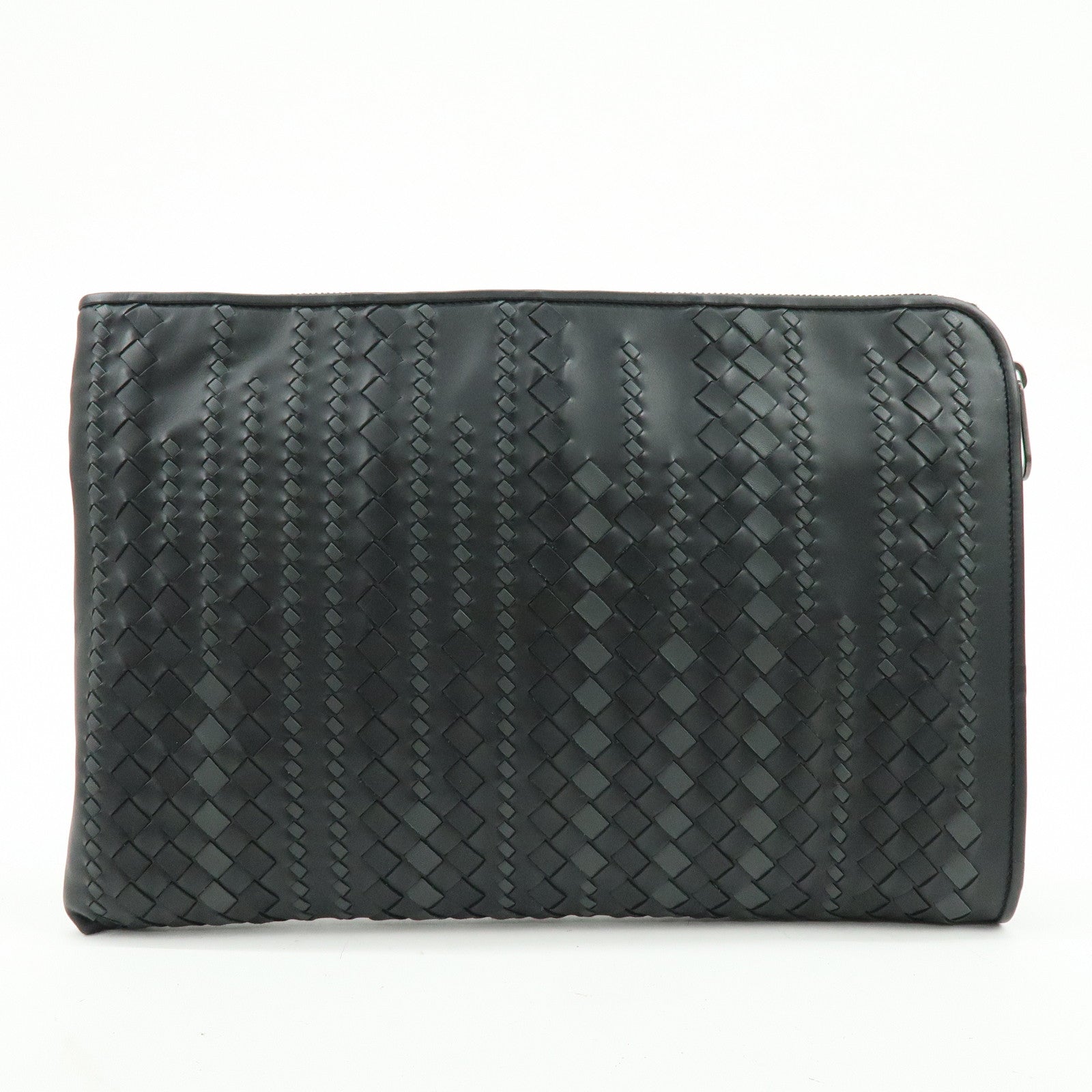 BOTTEGA VENETA Imperatore Intrecciato Clutch Bag Pouch Black