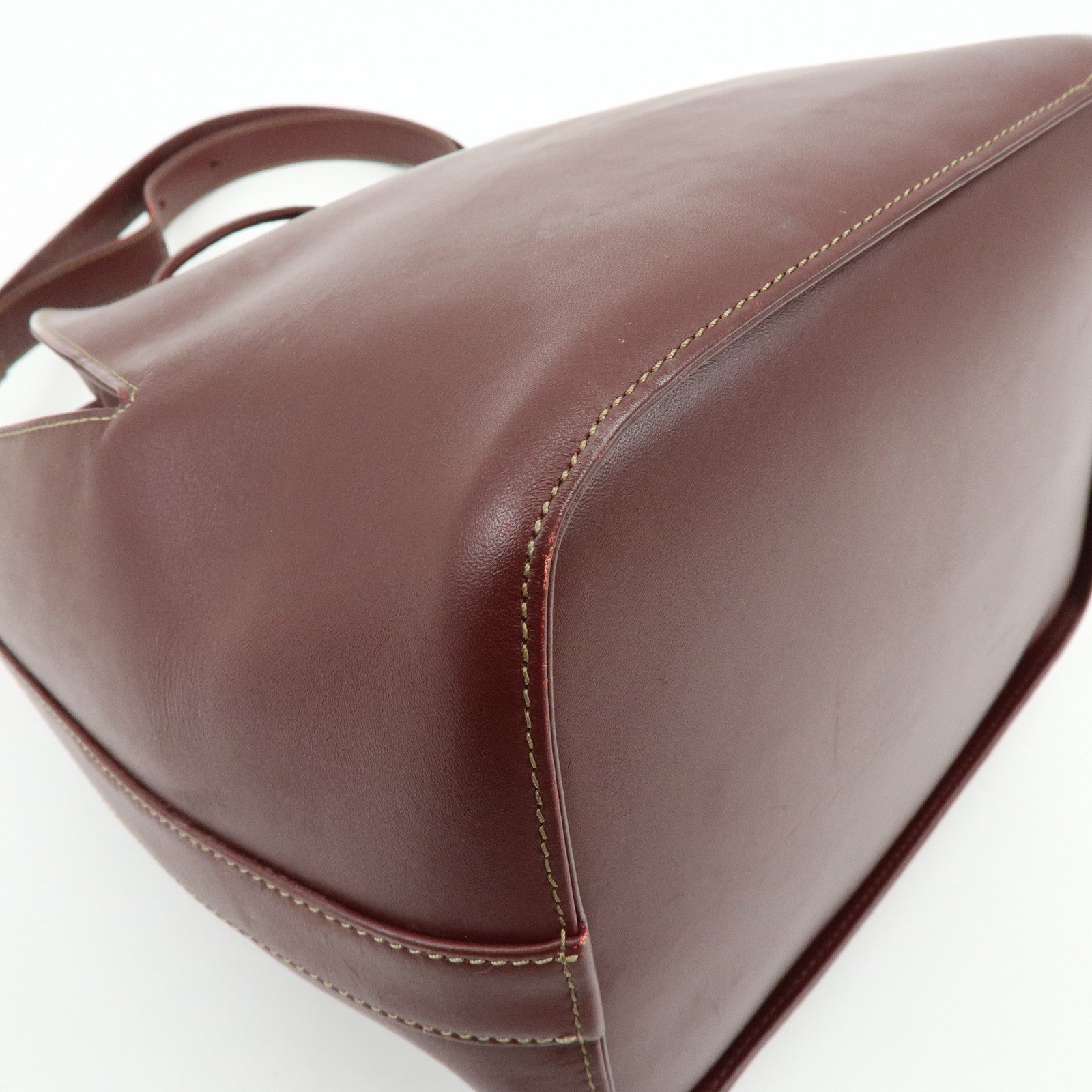 Cartier Must de Cartier Leather Shoulder Crossbody Bag Bordeaux