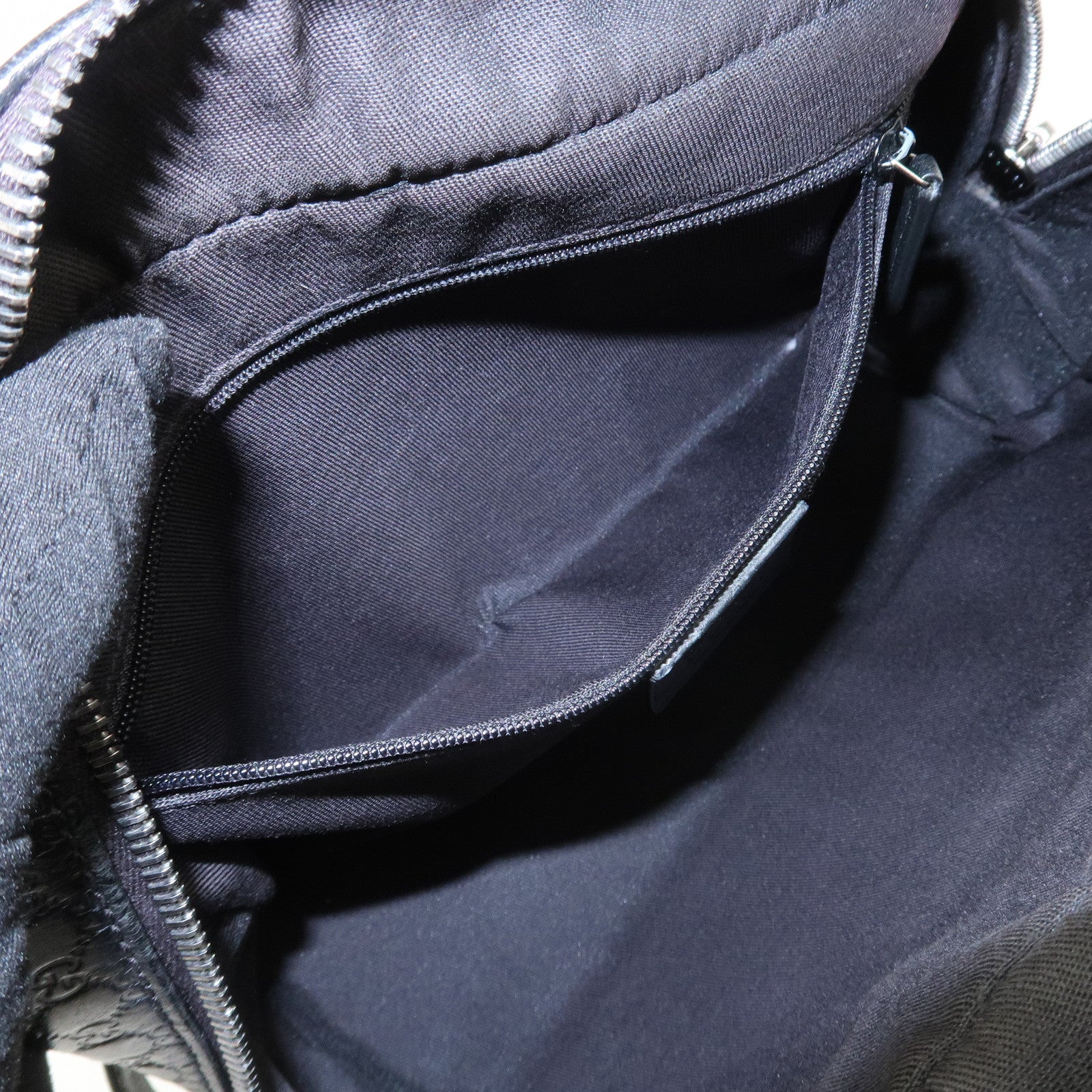 GUCCI Micro Guccissima Leather Hand Bag Clutch Bag Black 419775