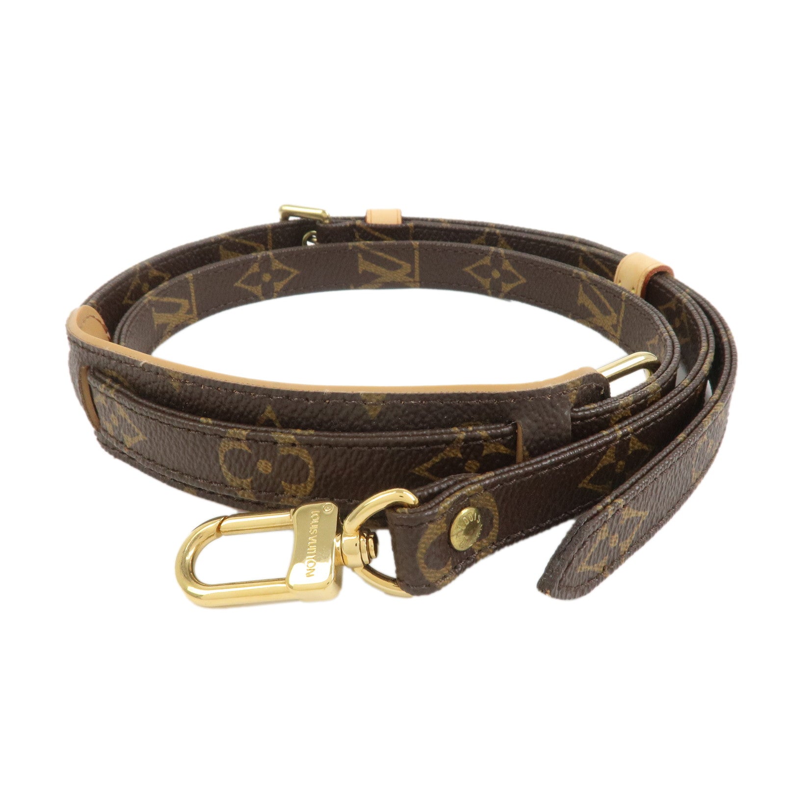 Louis Vuitton Monogram Adjustable Shoulder Strap Brown 120cm J52315