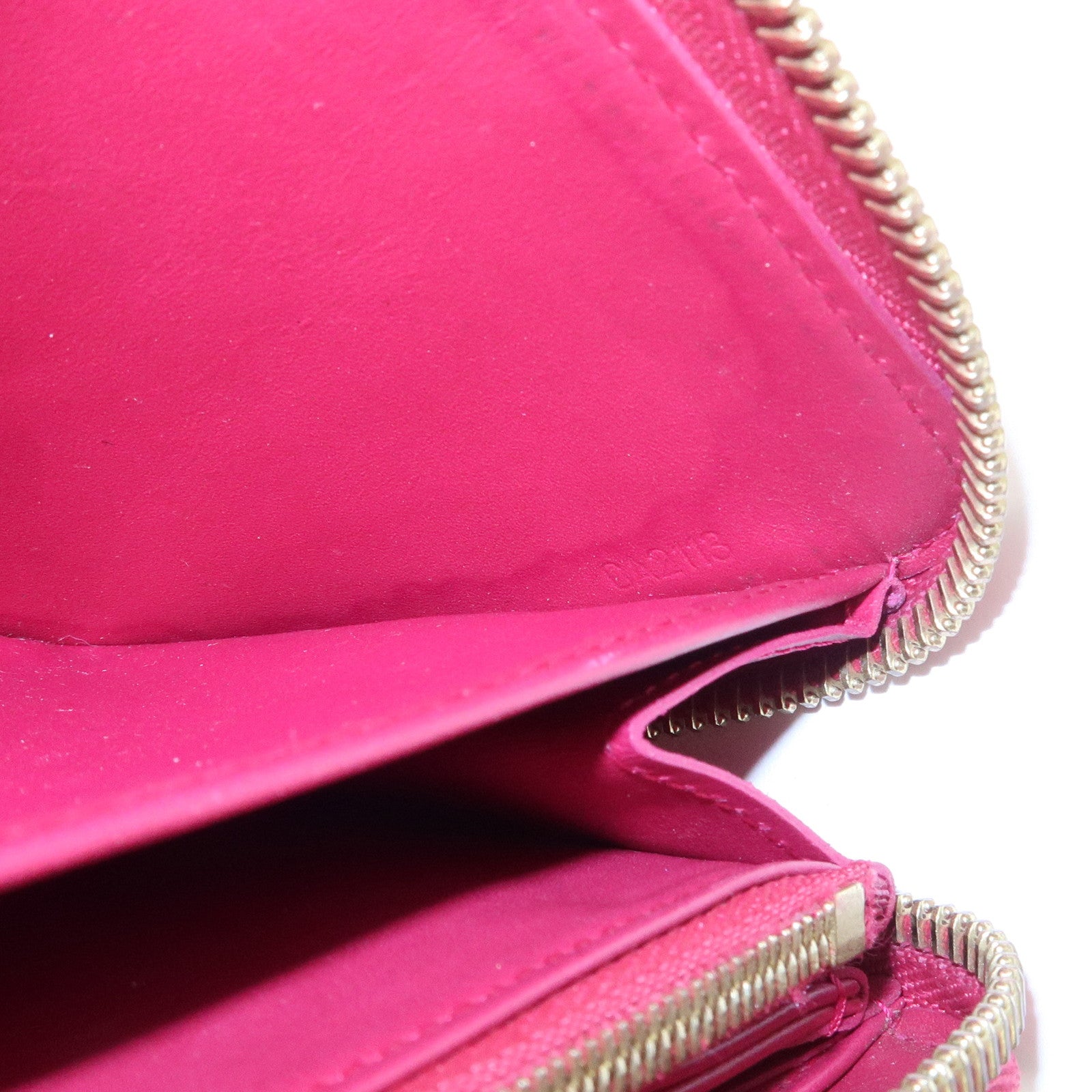 Louis Vuitton Monogram Vernis Round Zippy Wallet Rose Indien M91597 Used