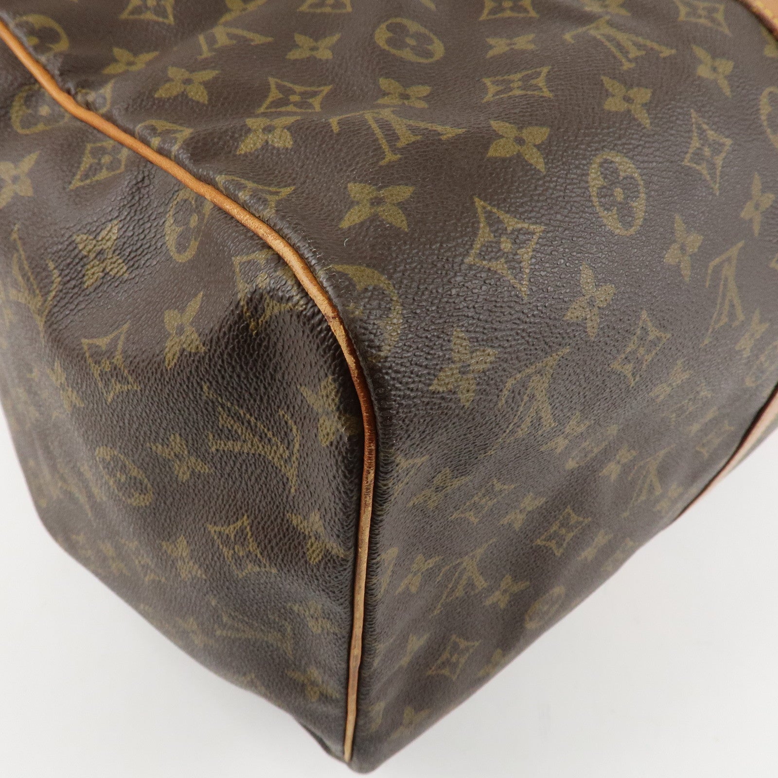 Louis Vuitton Monogram Sac Souple 55 Boston Bag Brown M41622 Used