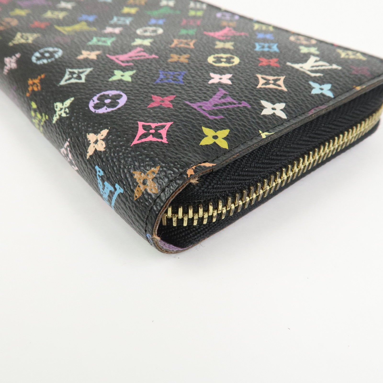 Louis Vuitton Monogram Multi Color Zippy Wallet Violet M60275