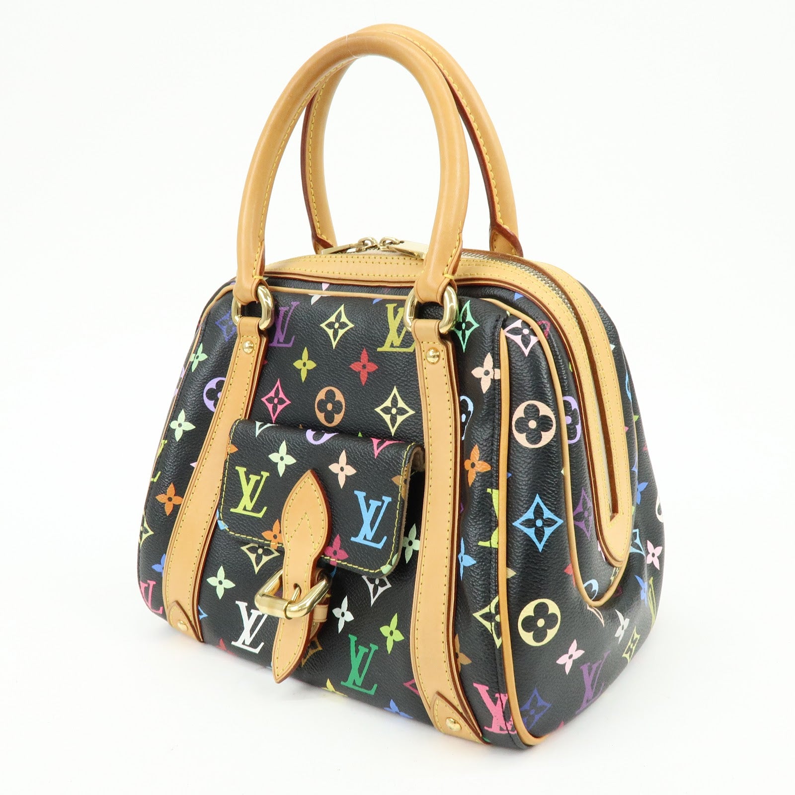 Louis Vuitton Monogram Multicolor Priscilla Hand Bag Noir M40097