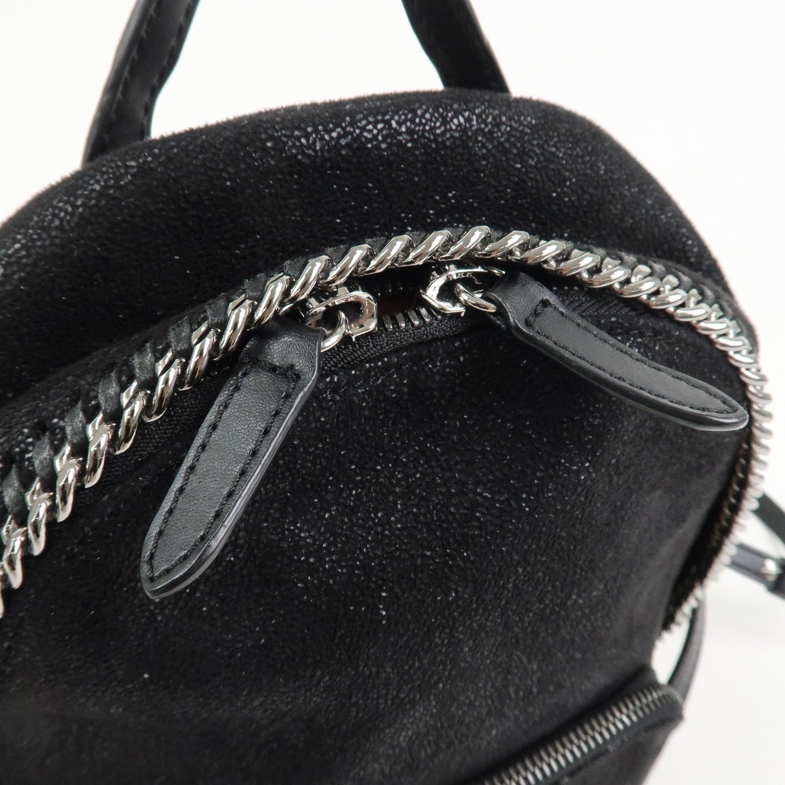 STELLA MCCARTNEY Falabella Polyester Leather Backpack Black