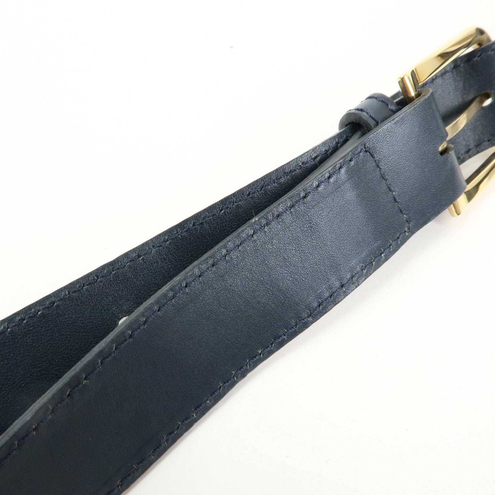 Christian Dior Trotter Jacquard Leather Shoulder Crossbody Bag Navy