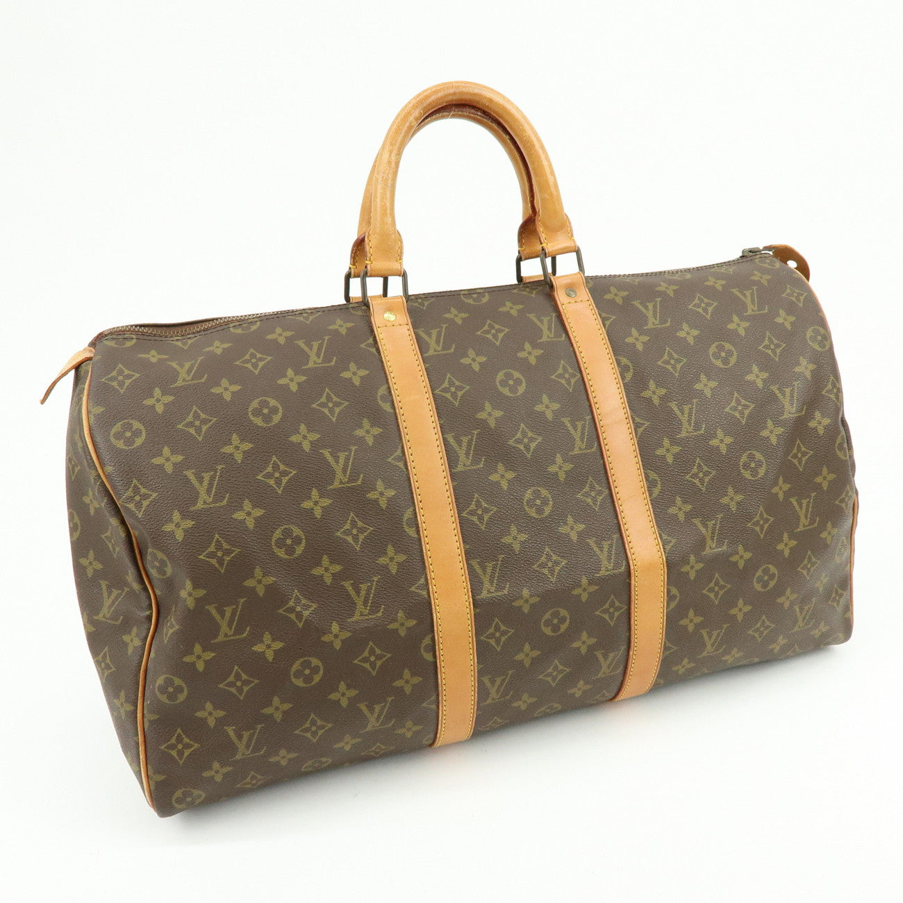 Louis Vuitton Monogram Keep All 50 Boston Bag Brown M41426