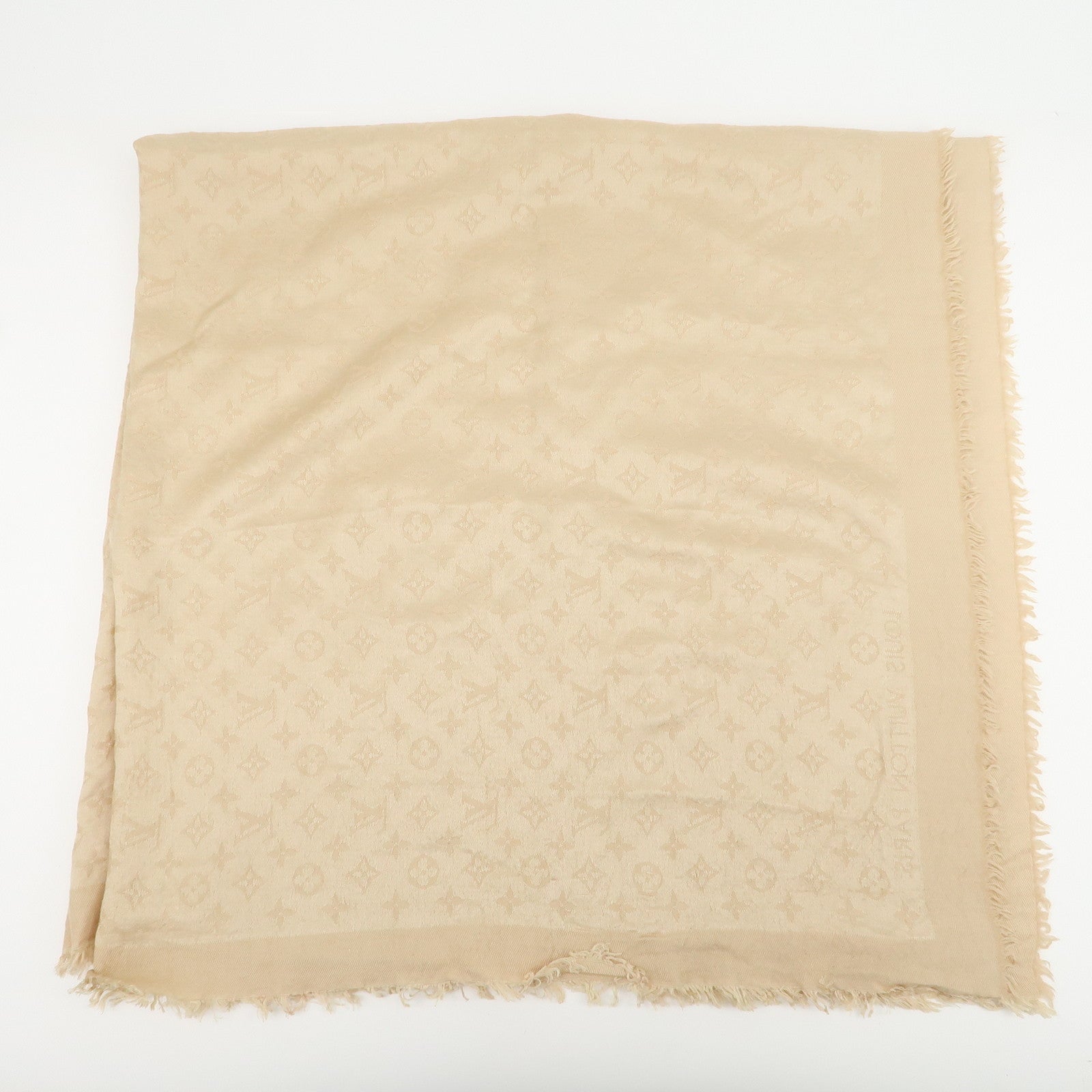 Louis Vuitton Monogram Wool Silk Shawl Dune M71360