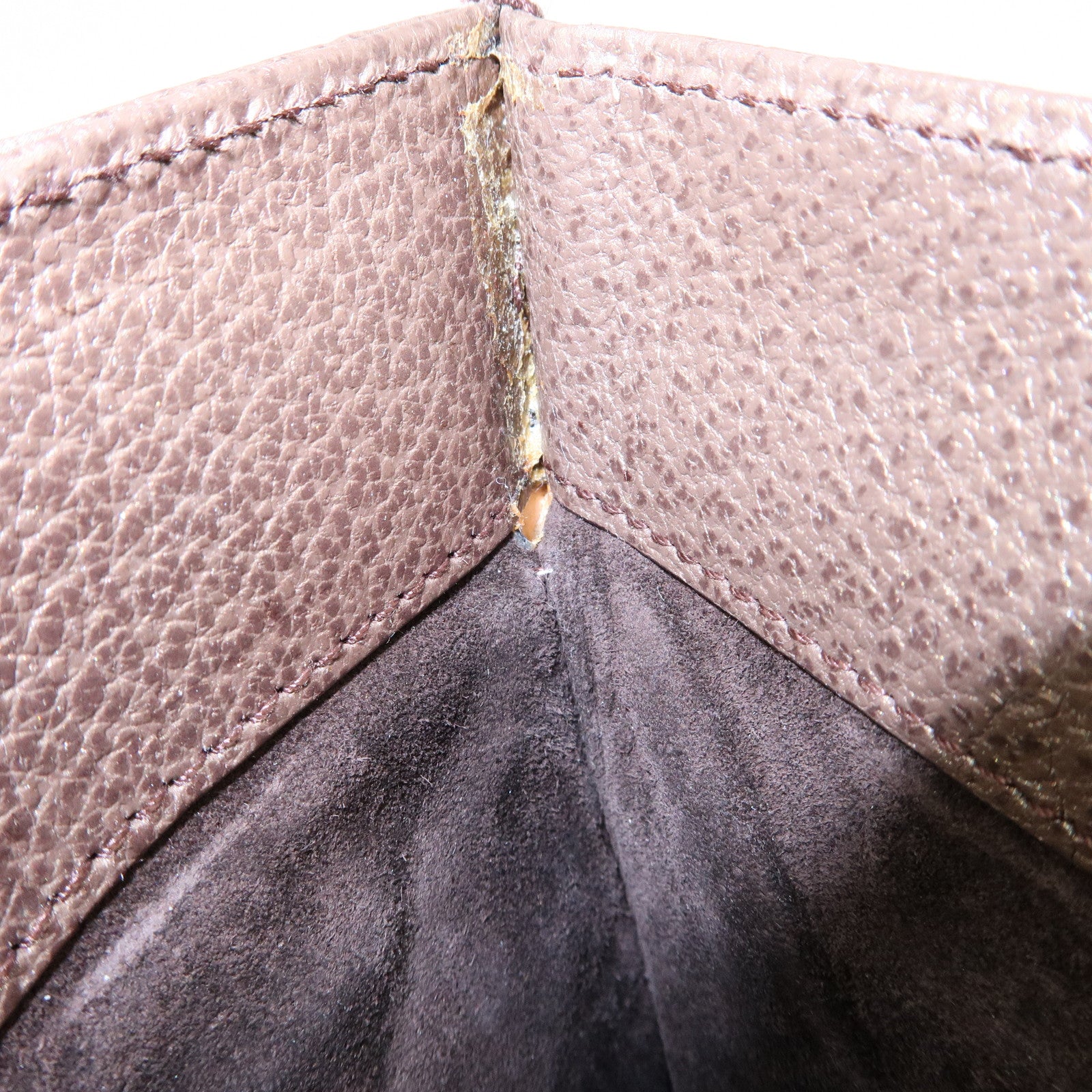 GUCCI Calf Leather Tote Bag Hand Bag Brown 002・1998・0260