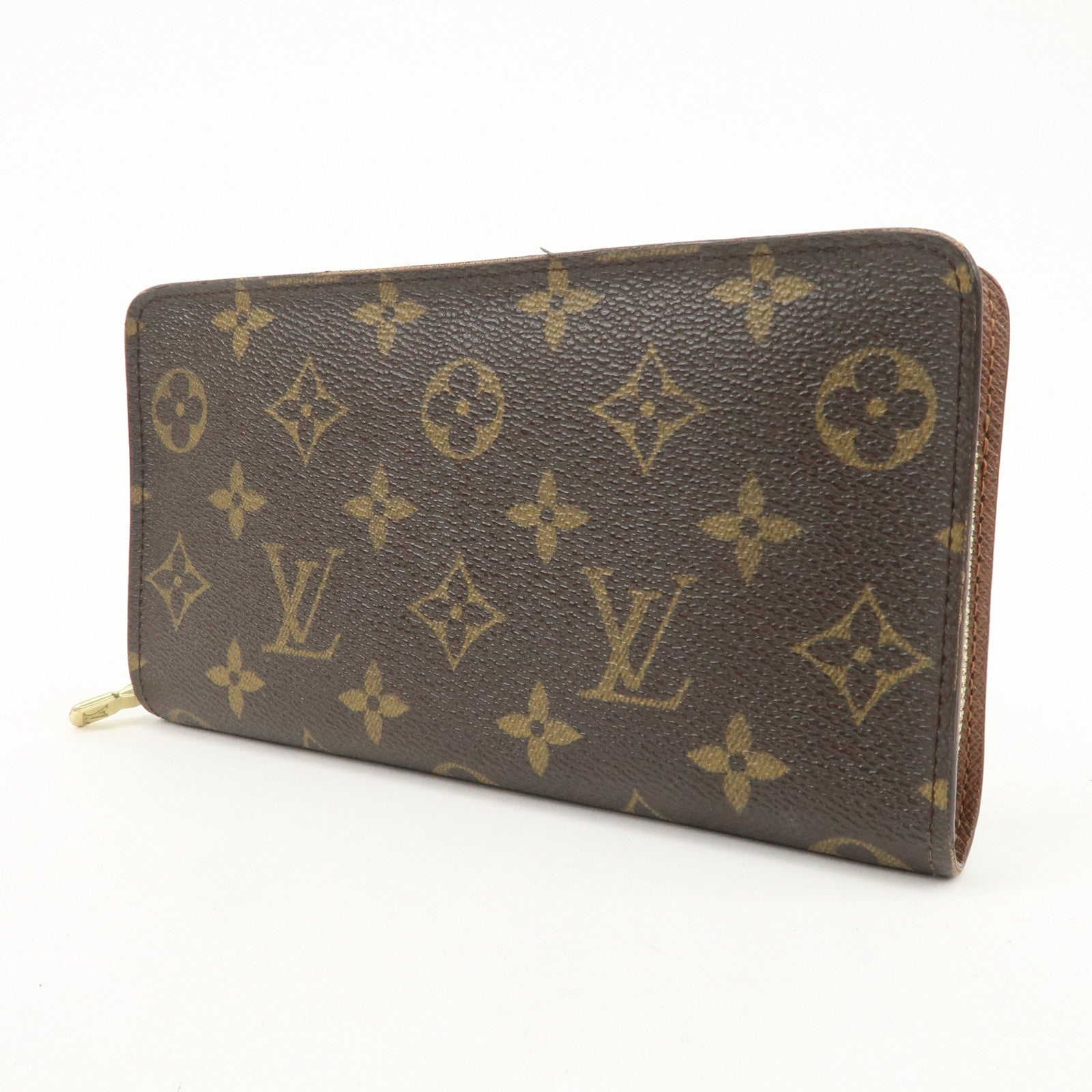 Louis Vuitton Monogram Porte Monnaie Zippy Long Wallet Brown M61727 Used