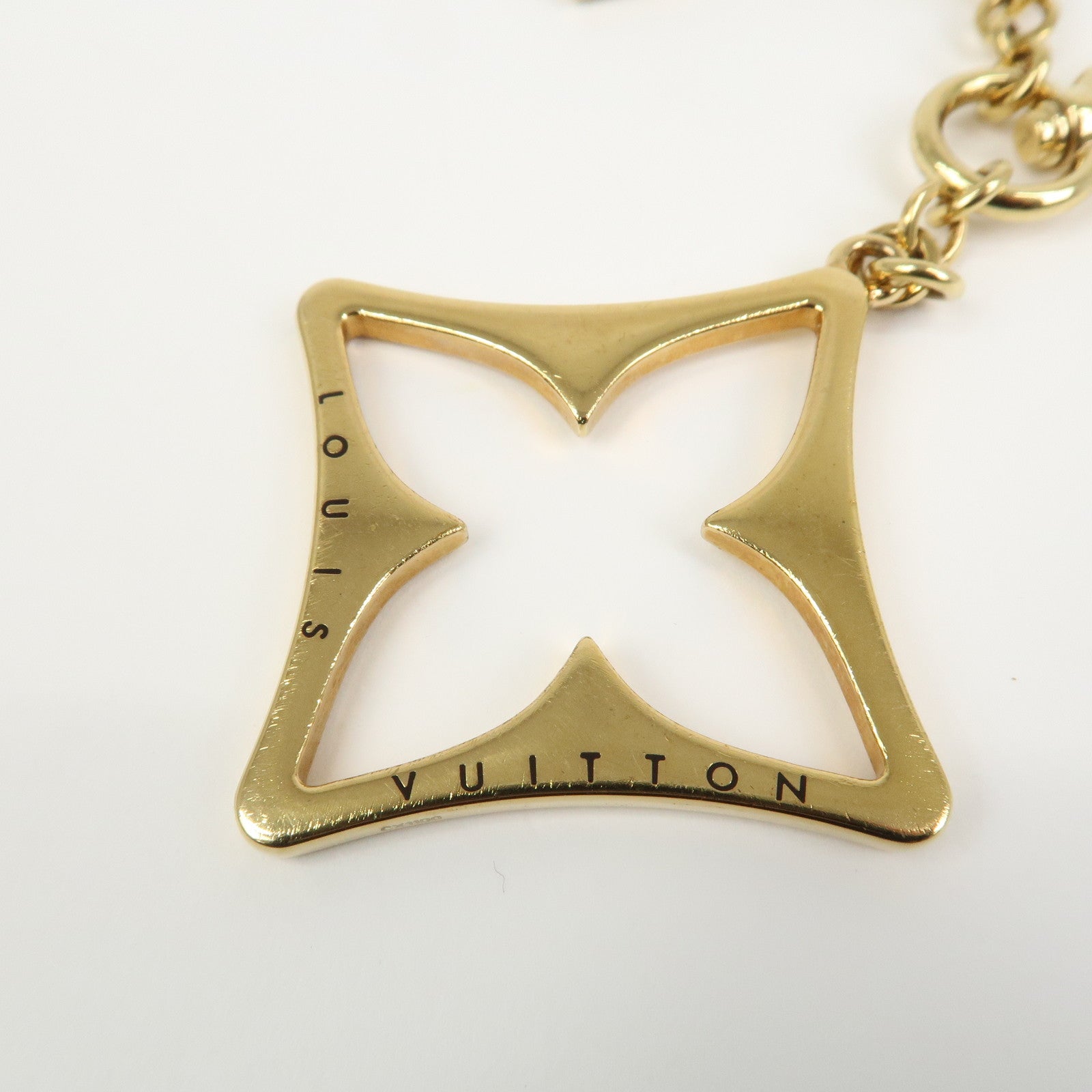 Louis Vuitton Porte Cles Puzzle Bag Charm Dark Brown Gold M65218