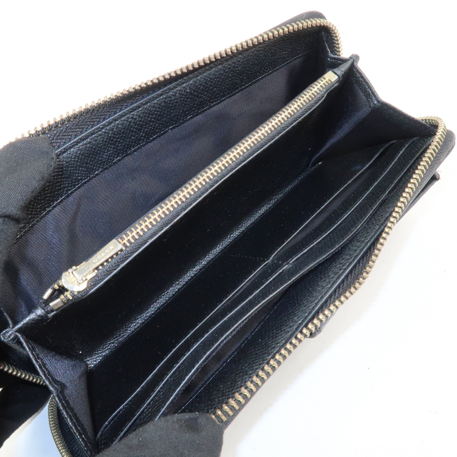 COACH Set of 3 Leather Canvas Long Wallets Black Multicolor