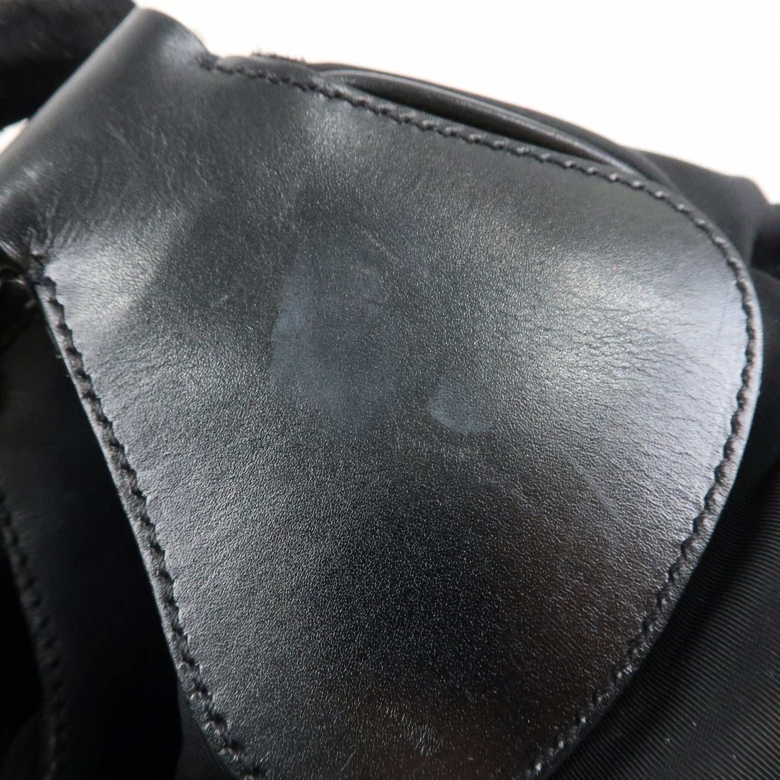 PRADA Moon Silhouette Shoulder Bag Hand bag Black Silver HDW BR0828 Used
