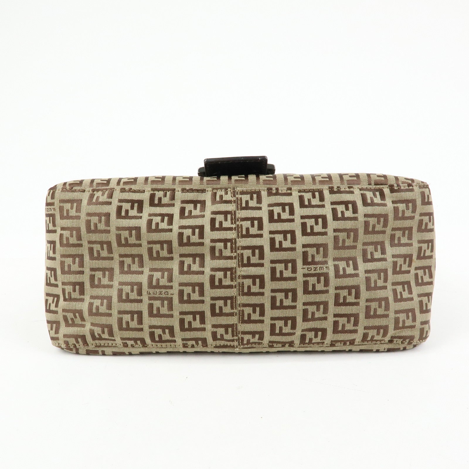 FENDI Zucchino Mamma Baguette Nylon Leather Shoulder Bag 8BR001