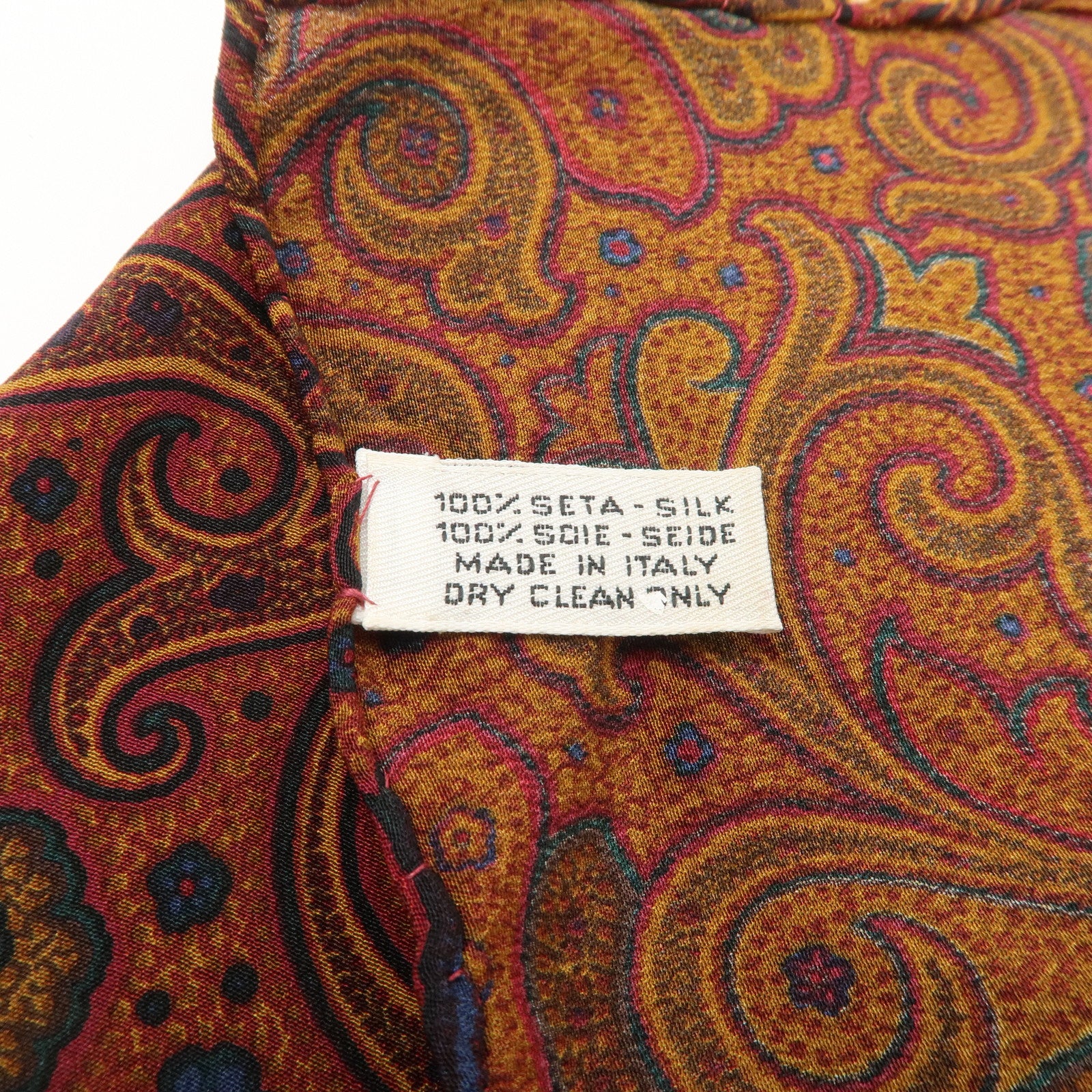 CHANEL COCO Mark Silk 100% Scarf Paisley Multicolor