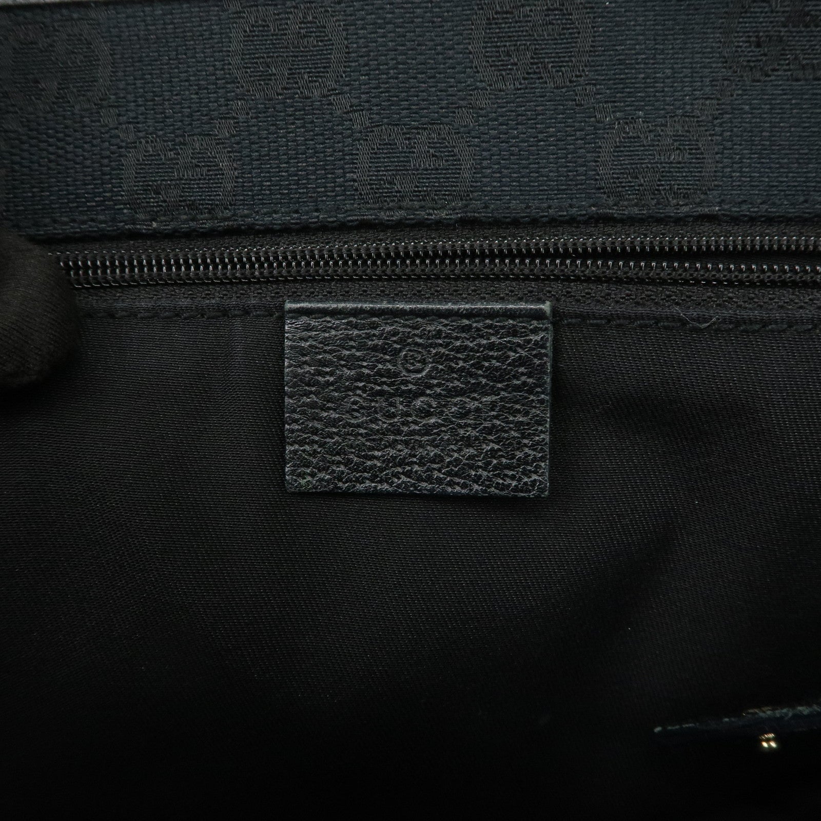 GUCCI Abbey Leather Tote Bag Hand Bag Black 130736