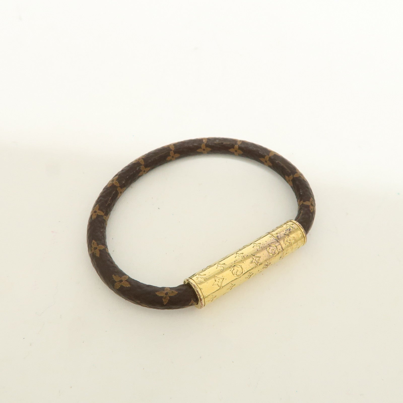 Louis Vuitton Monogram LV Confidential Bracelet Brown Gold M6334