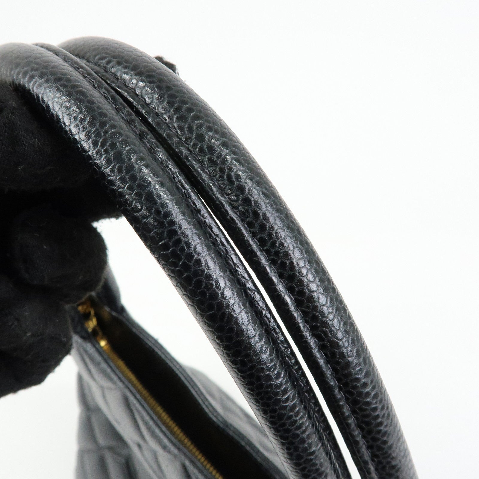 CHANEL Matelasse COCO Mark Medallion Tote Bag Hand Bag Black A01804