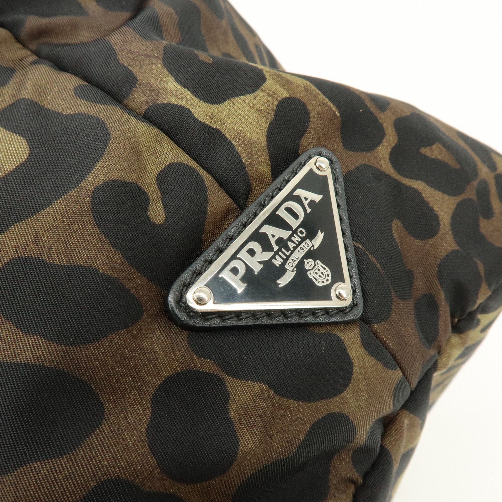 PRADA Triangle Logo 2Way Bag Hand Bag Shoulder Bag Black BN1959