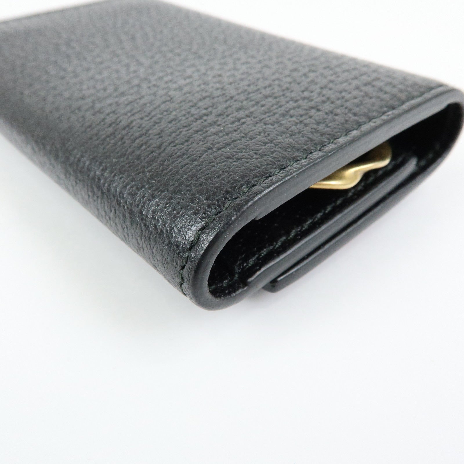 GUCCI Sherry Leather 6 Ring Key Case Key Holder Black 435297